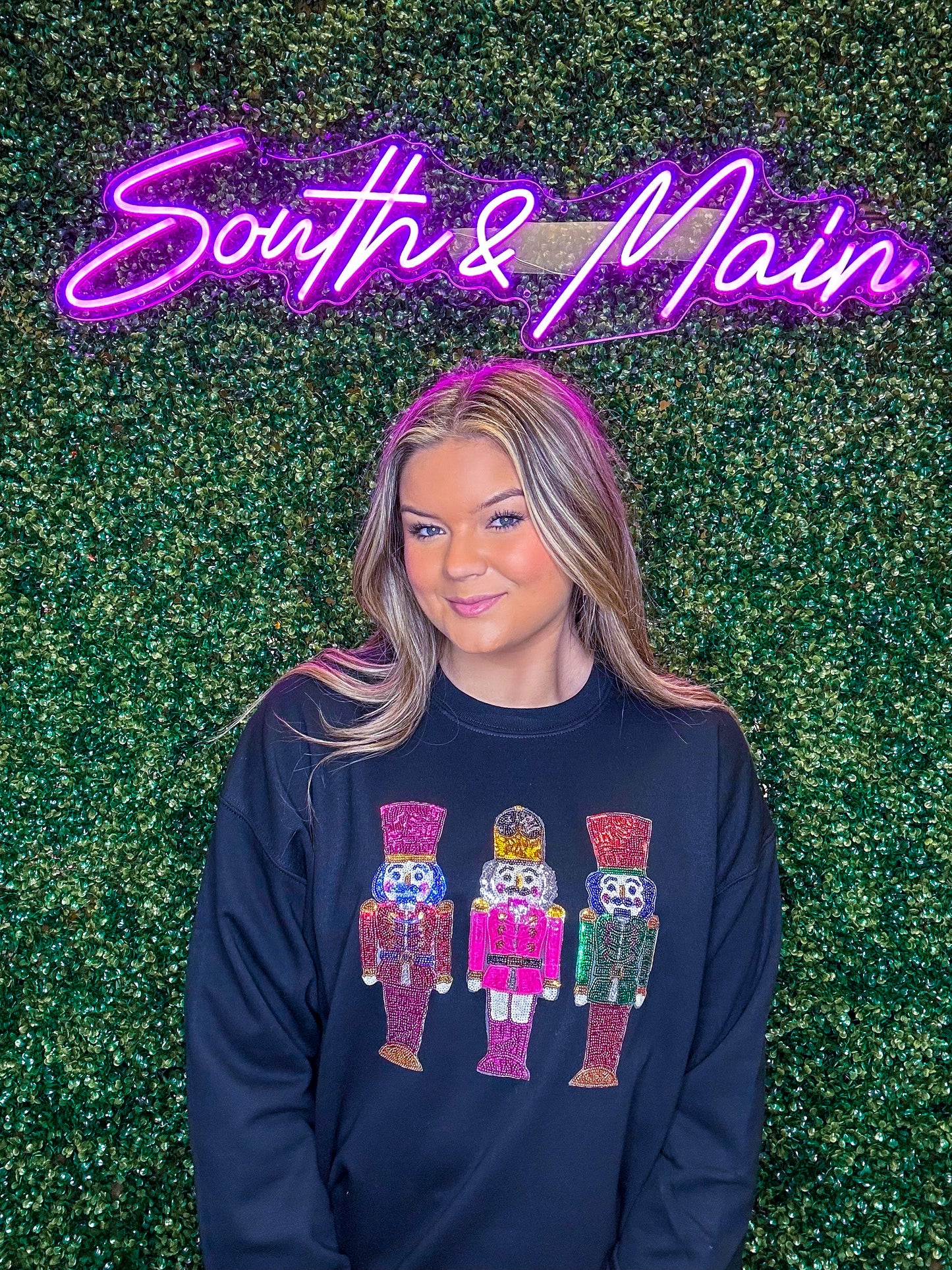 Nutcracker Sequin Sweatshirt - Black