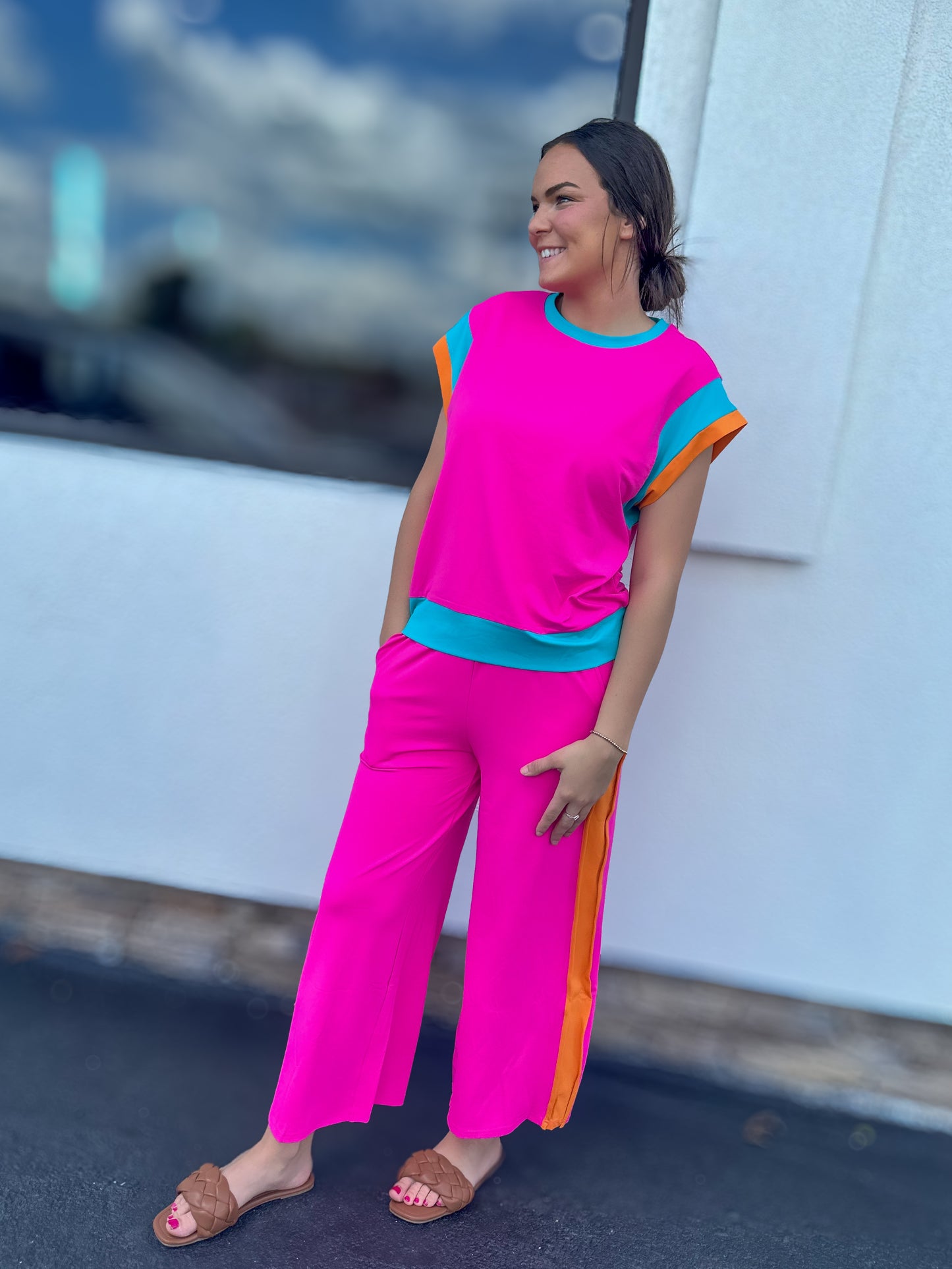 Neon Trendy Pant Set