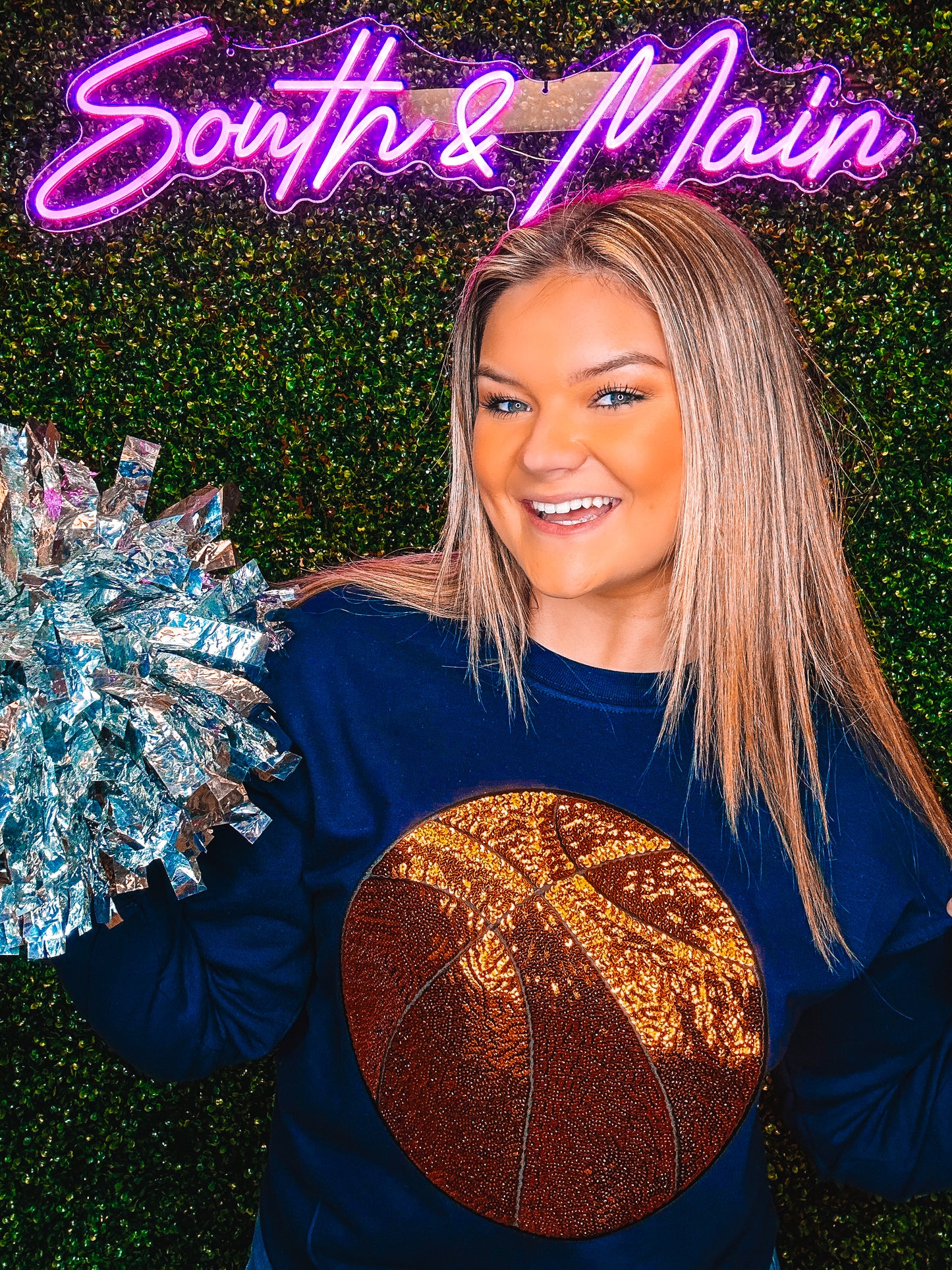 Sequin Basketball Sweatshirt
