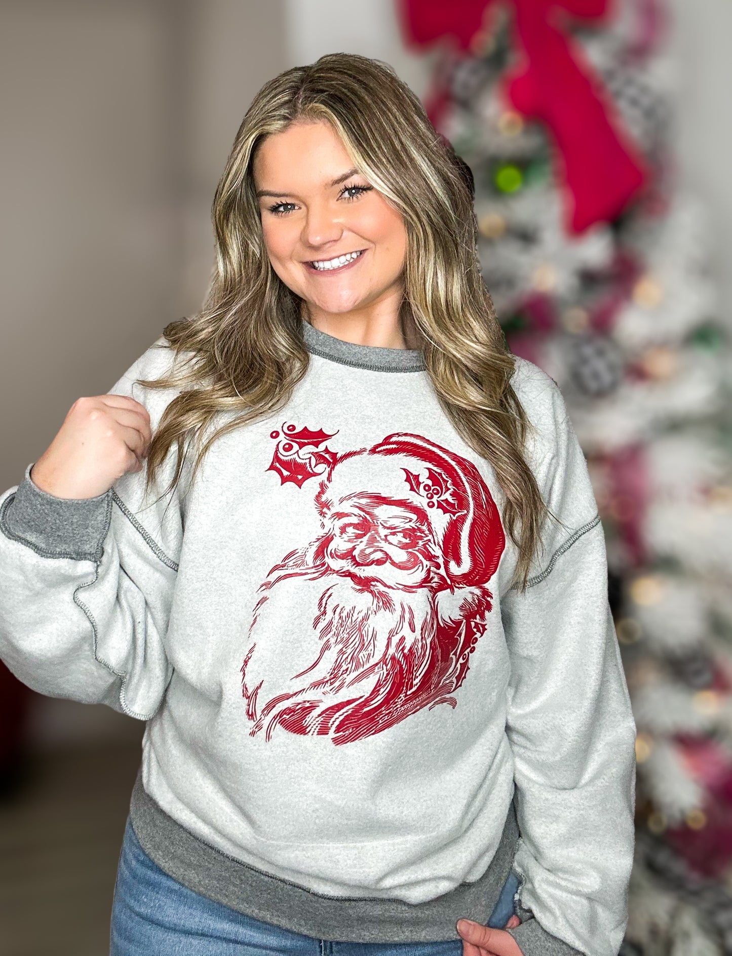 Inside-Out Santa Sweatshirt