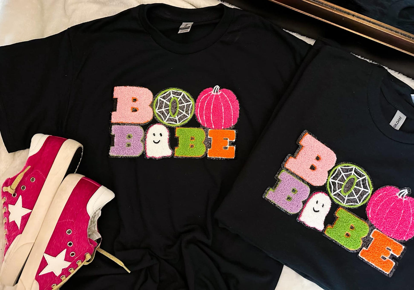 BOO BABE Chenille T-Shirt - Black