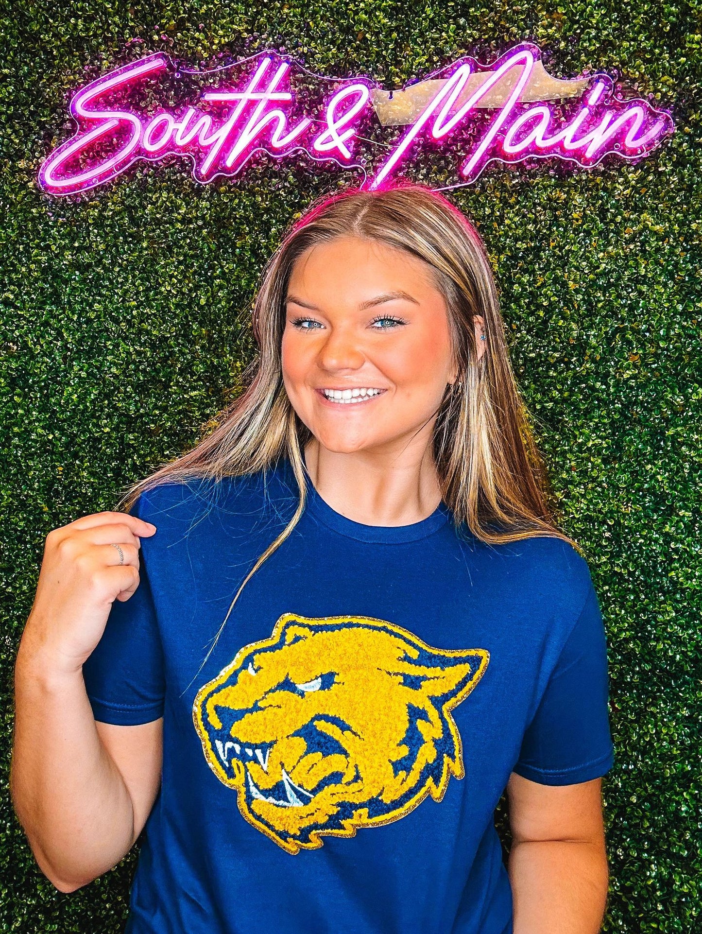 Panther Mascot Chenille T-Shirt