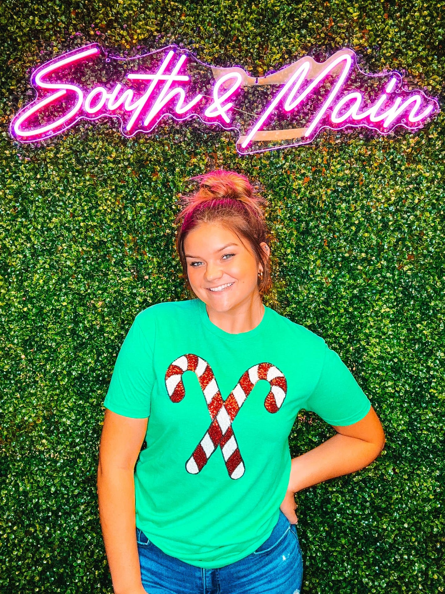 Candy Cane Sequin T-Shirt