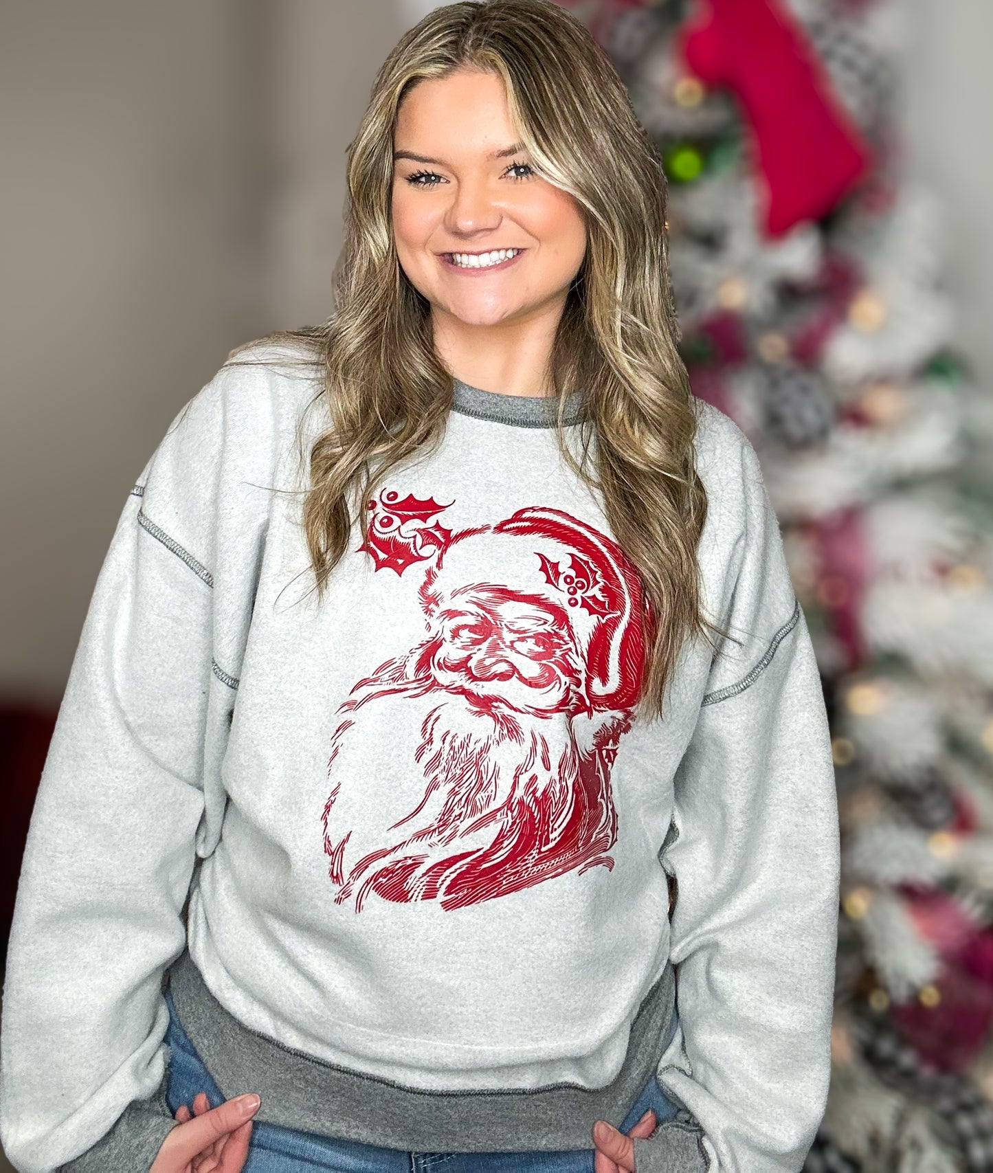 Inside-Out Santa Sweatshirt