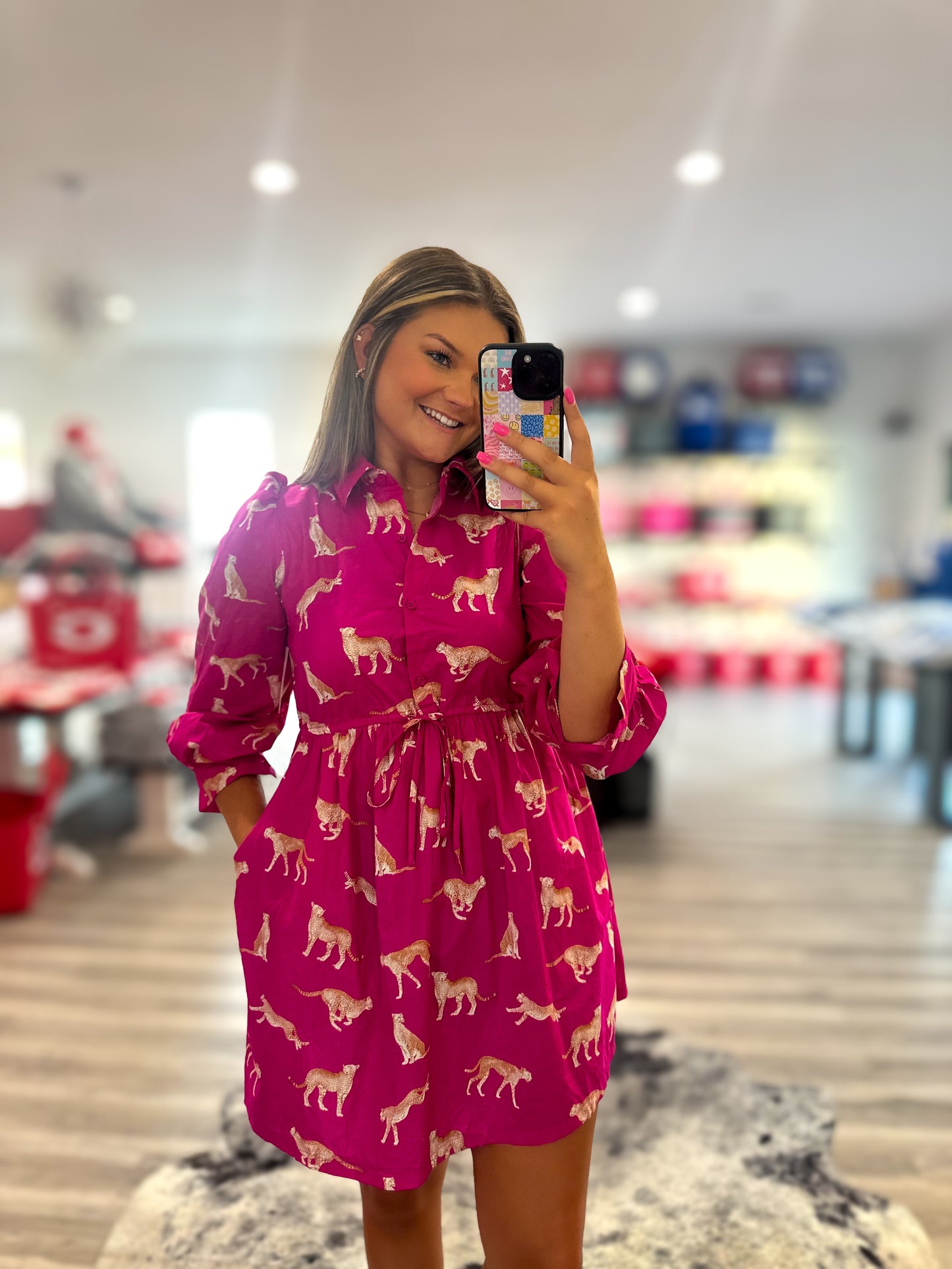 Hot Pink Cheetah Dress