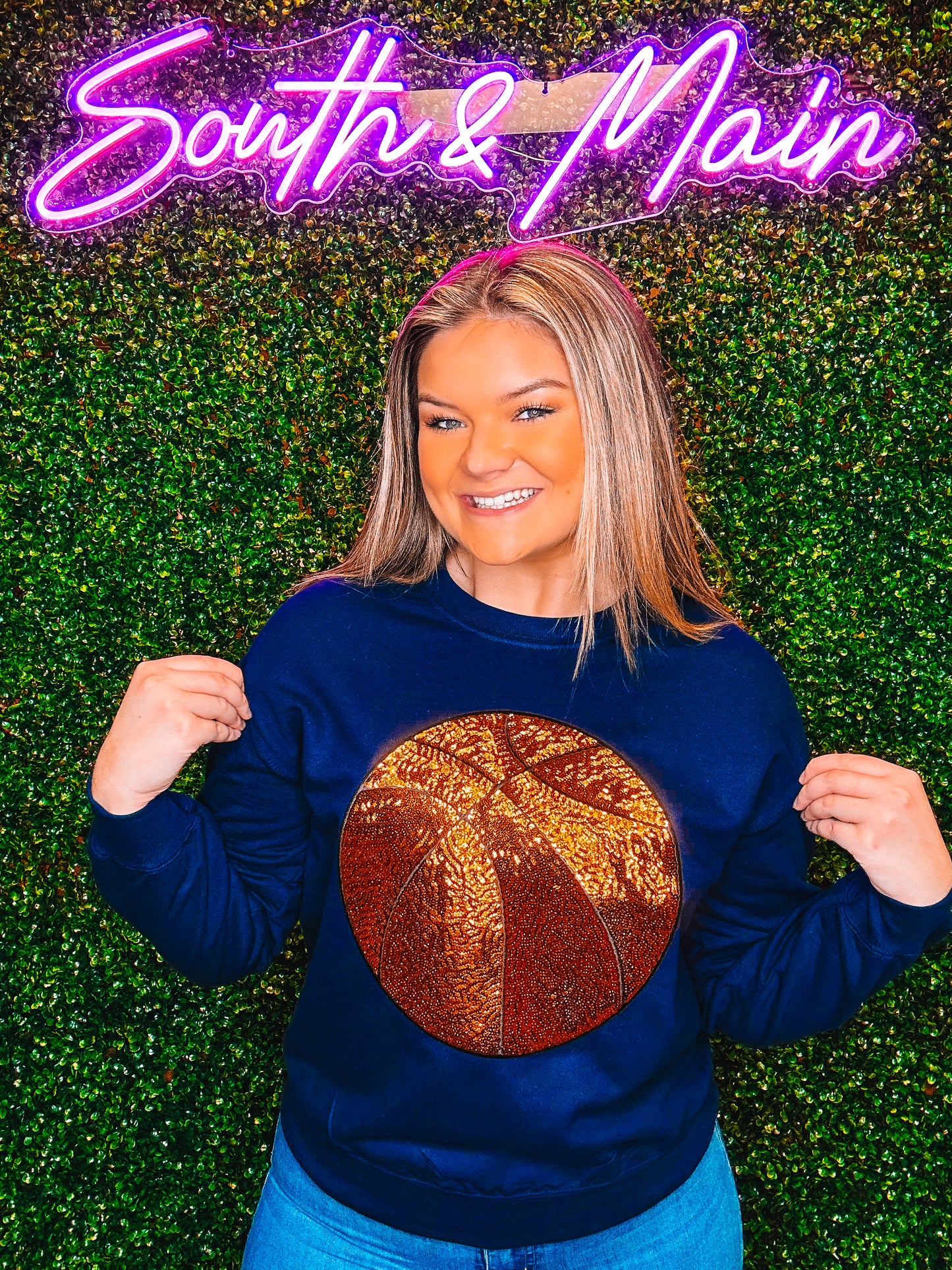 Sequin Basketball Sweatshirt
