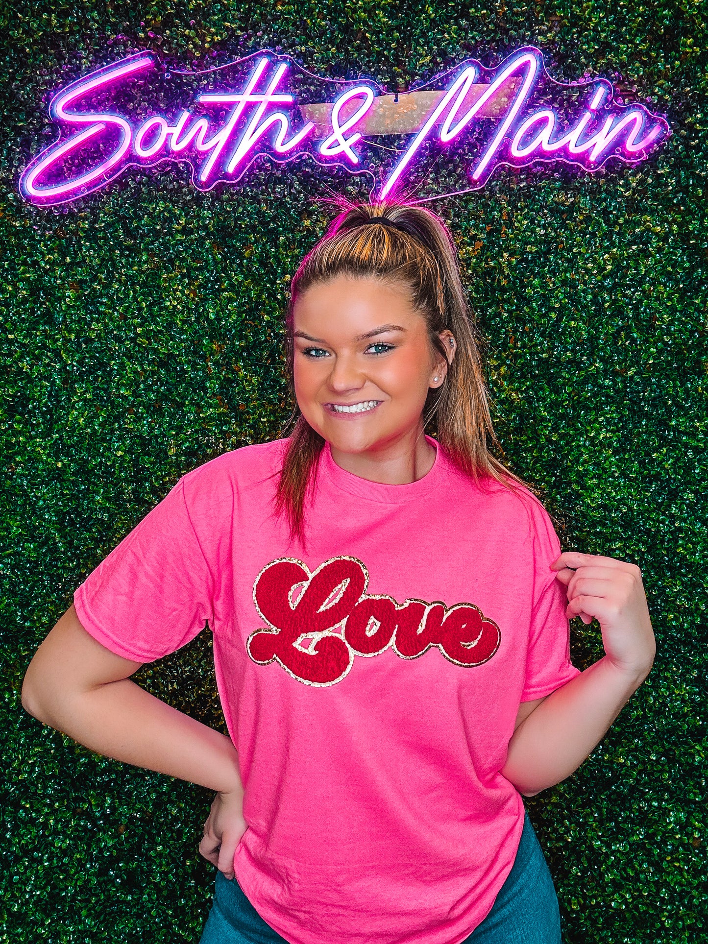 Red Love Chenille T-Shirt