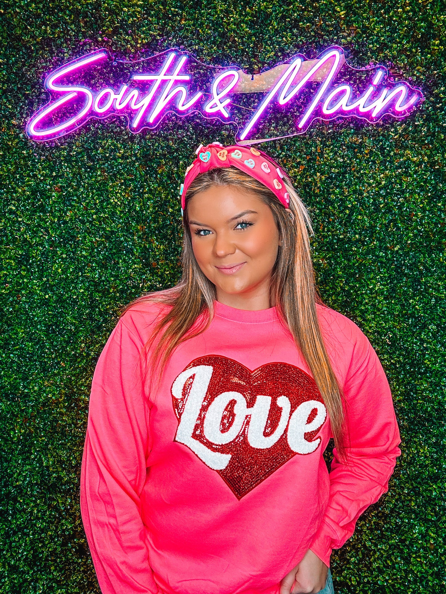 Red Love Sequin Sweatshirt