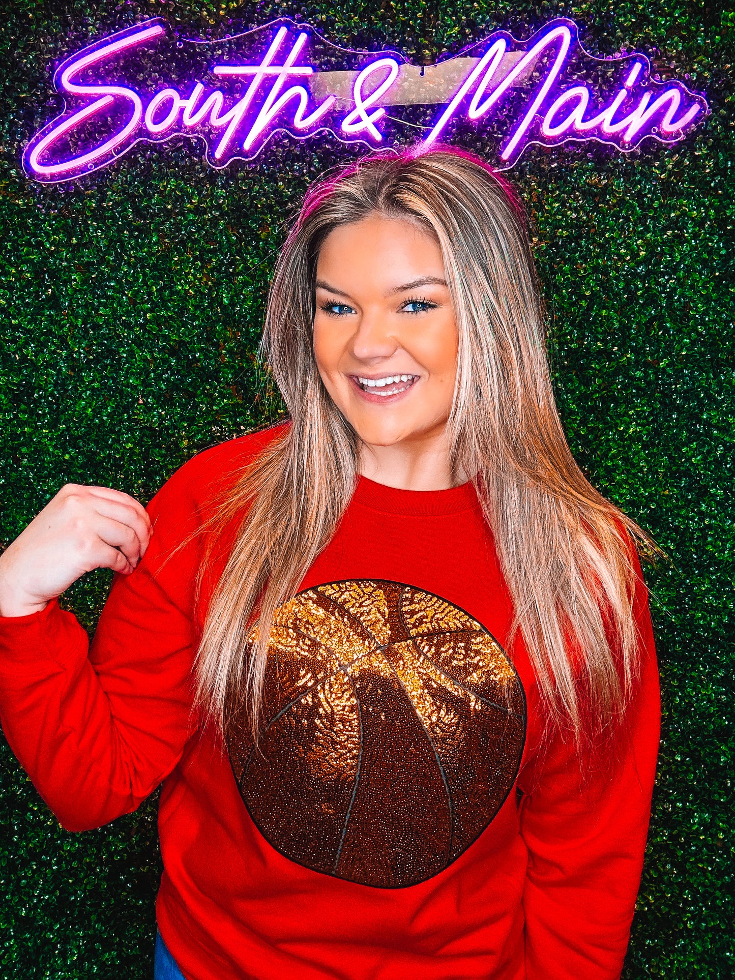 Sequin Basketball Sweatshirt