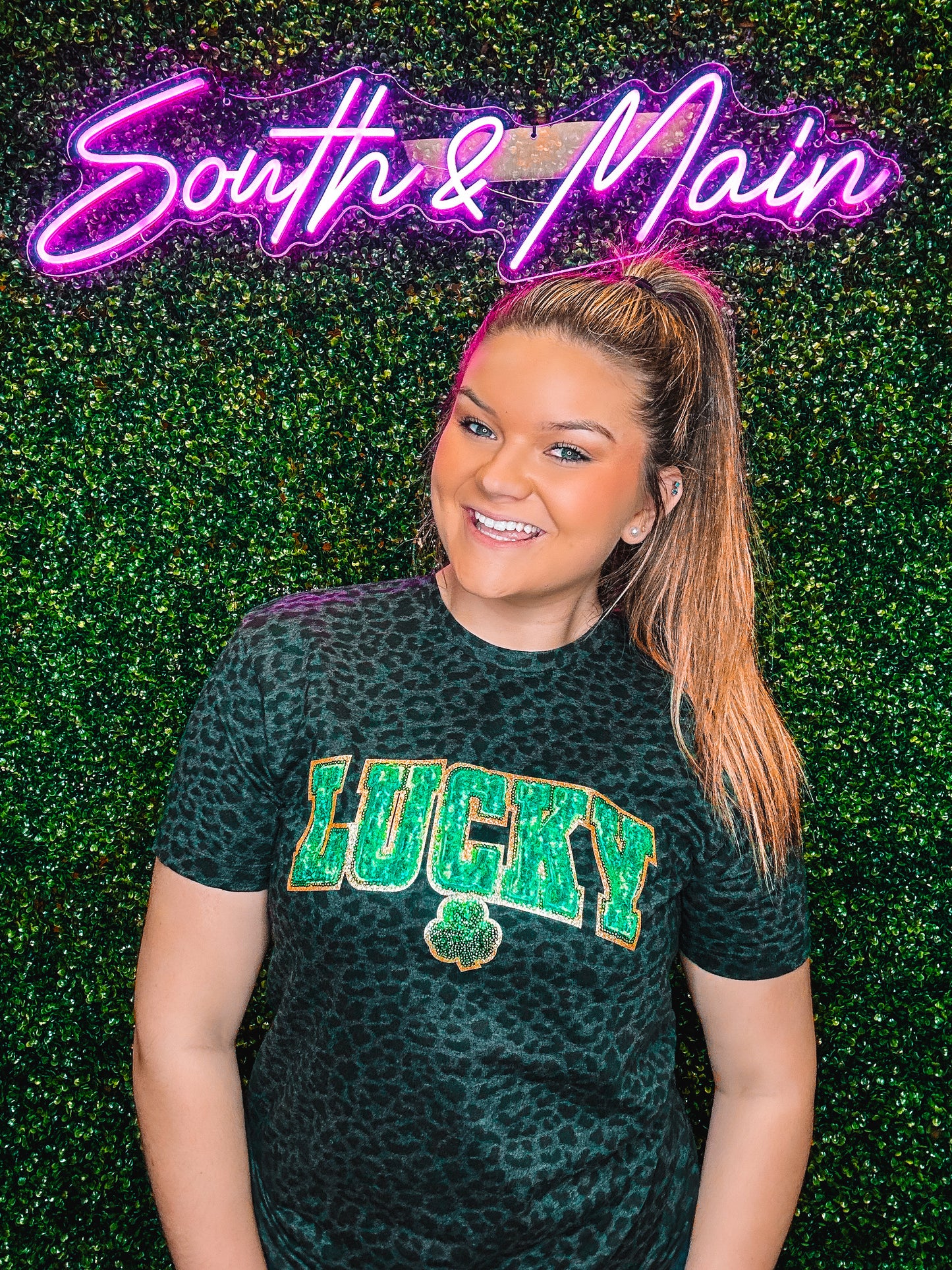 LUCKY Marbled Chenille T-Shirt - Leopard