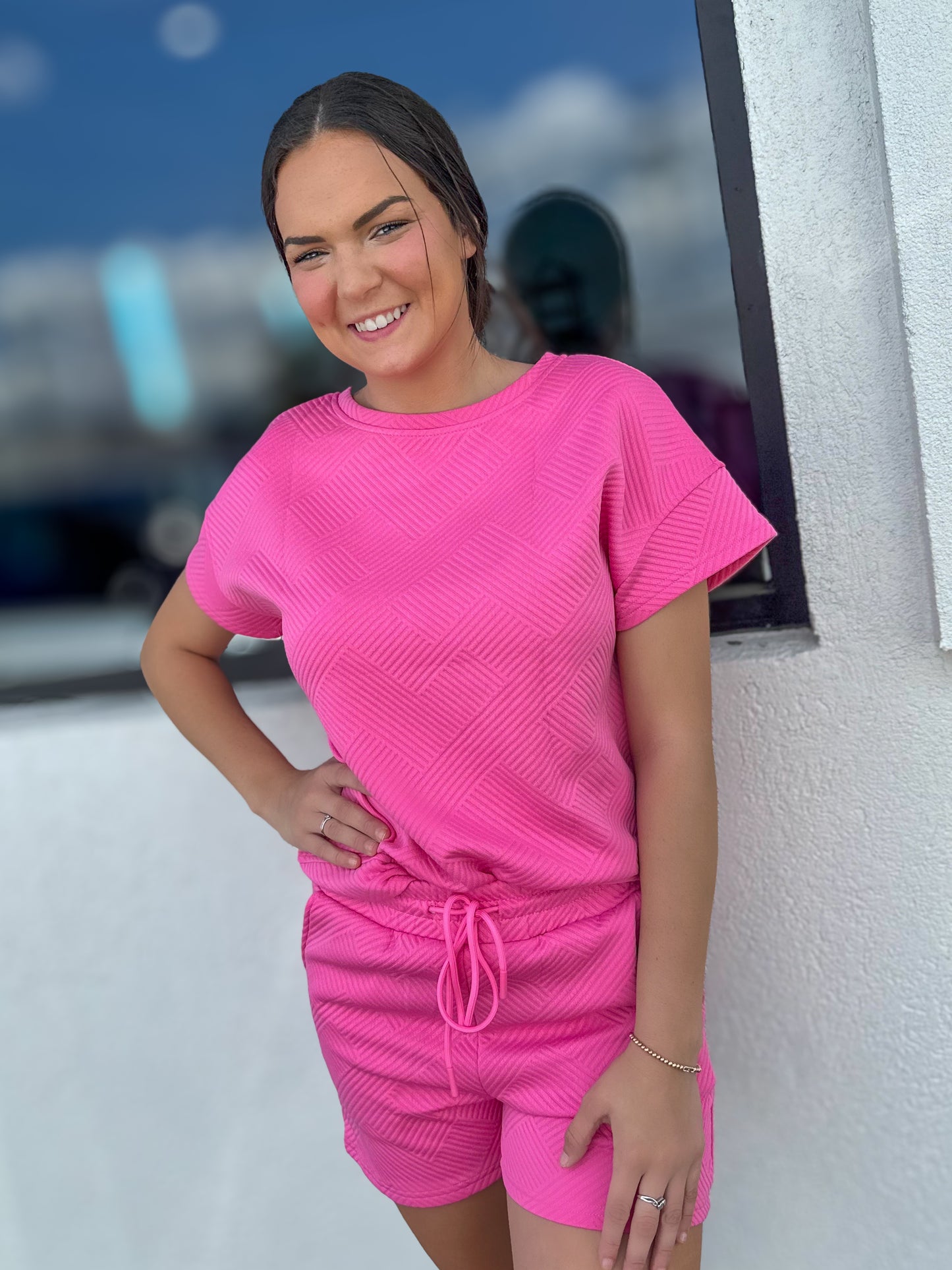 Pink Textured Top or Bottom