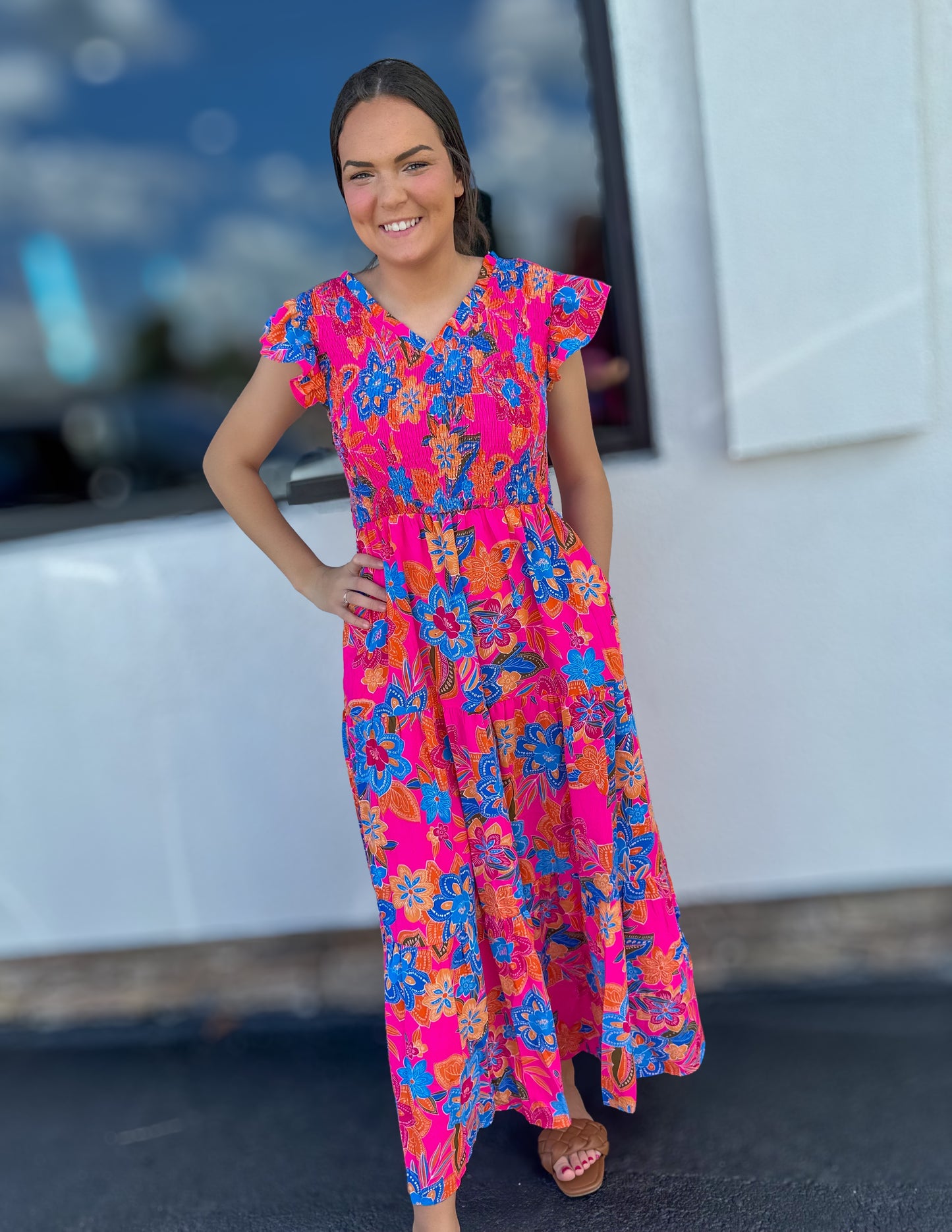 Bright Floral Maxi Dress