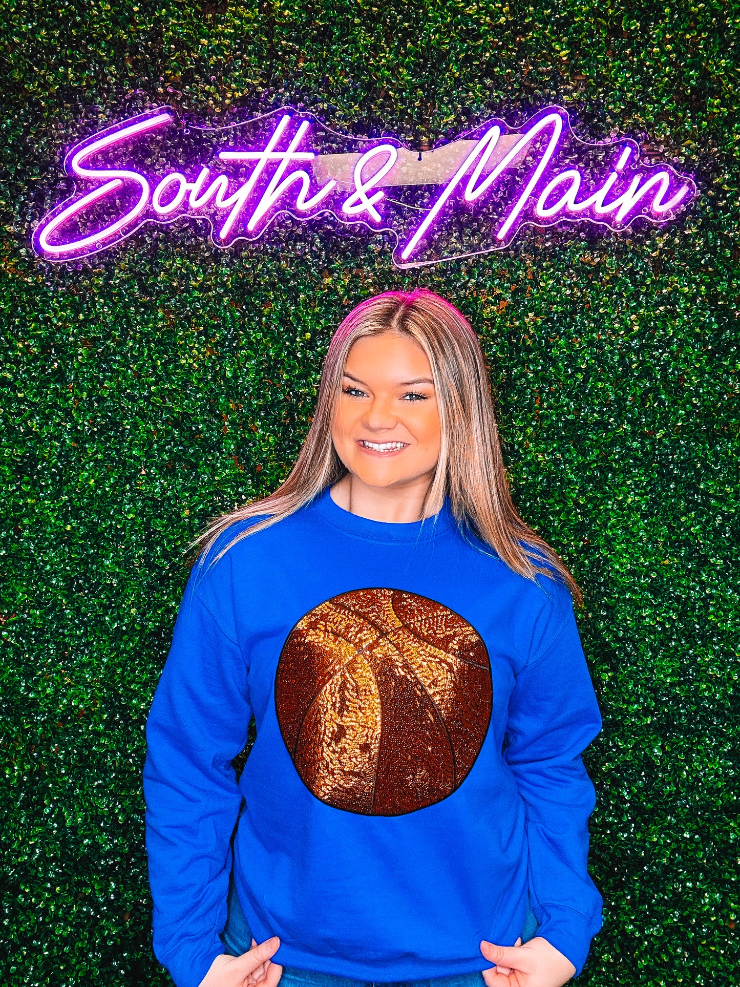 Sequin Basketball Sweatshirt