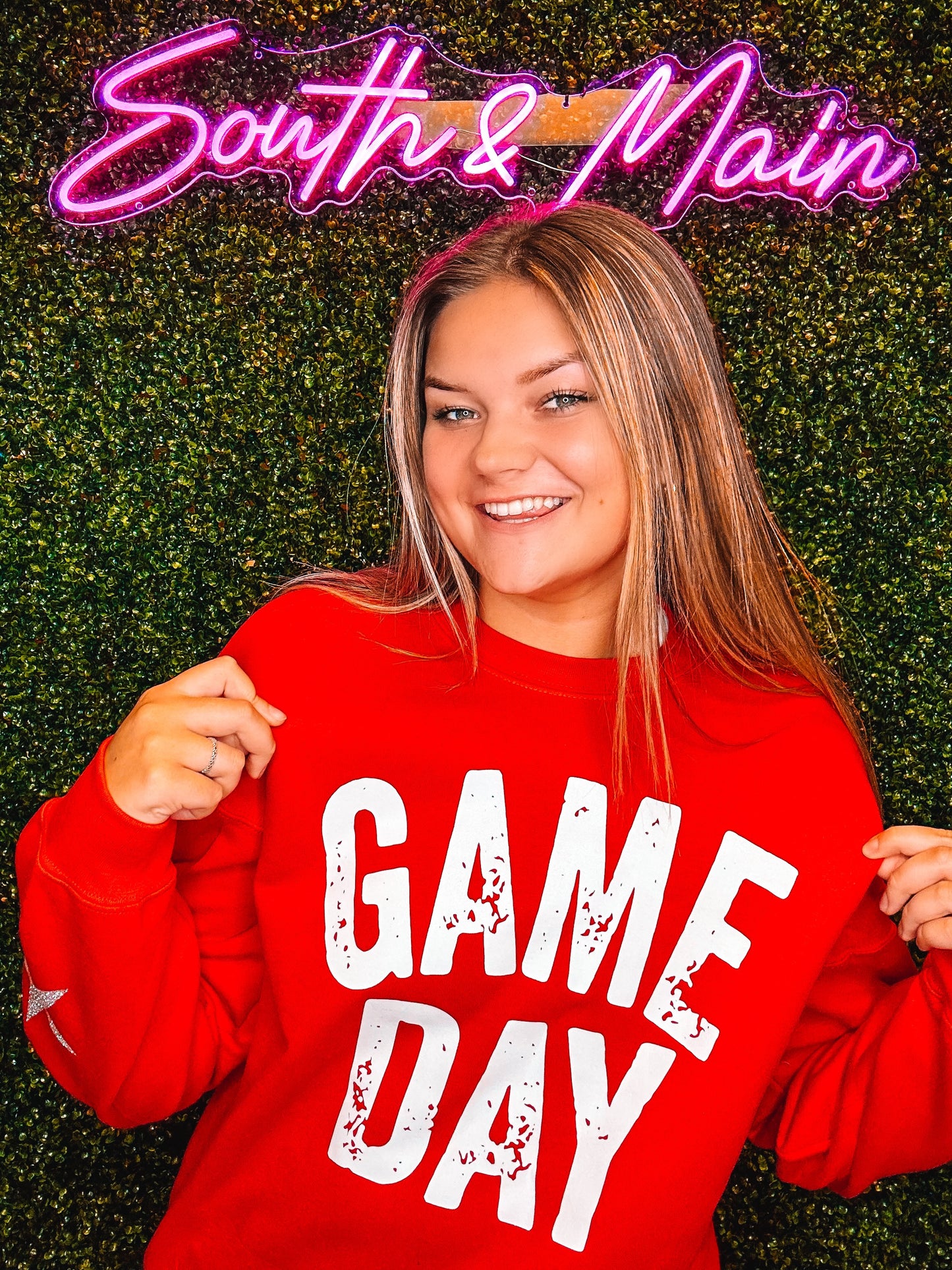 GAME DAY w/ Silver Stars Sweatshirt