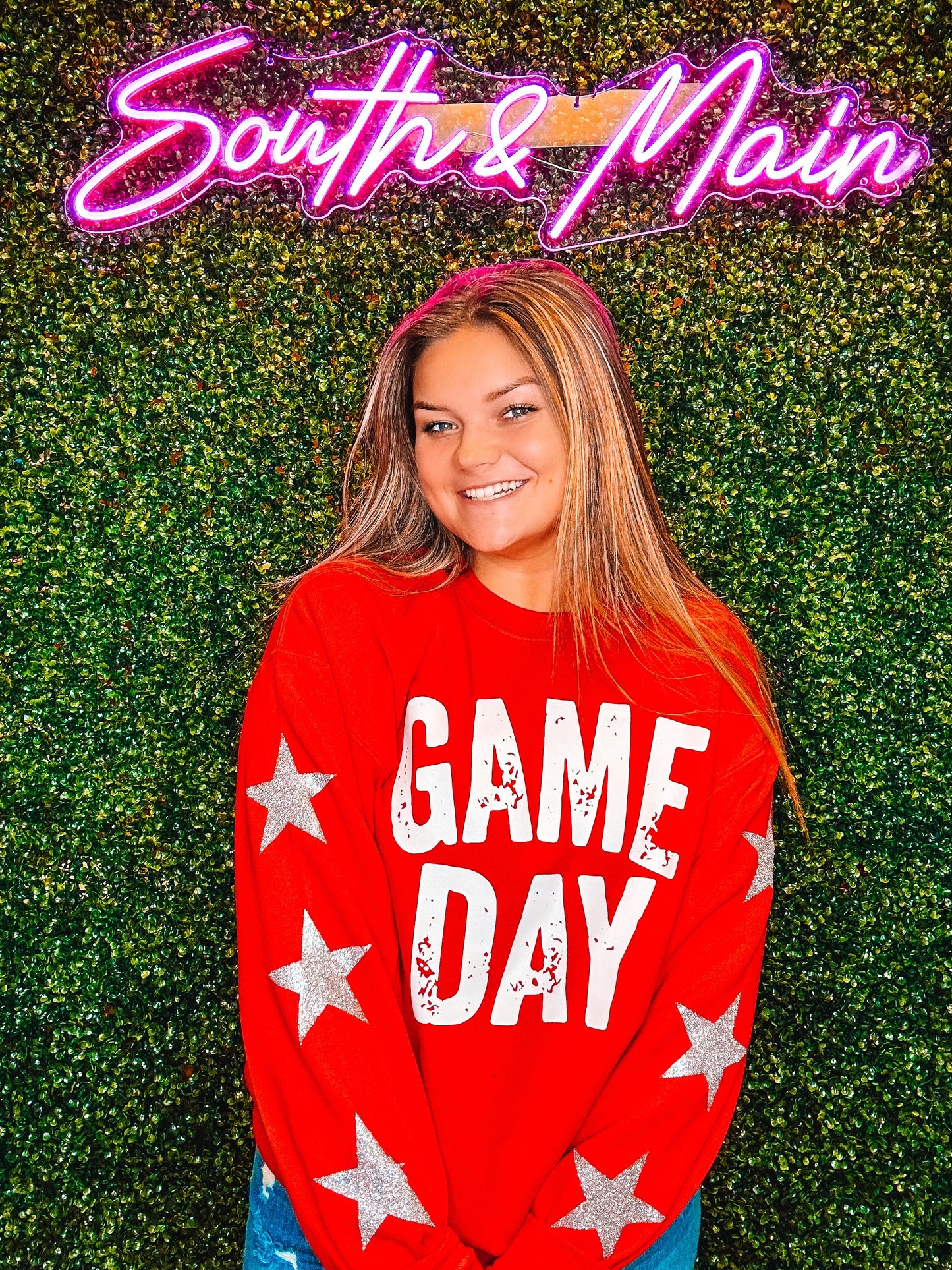 GAME DAY w/ Silver Stars Sweatshirt
