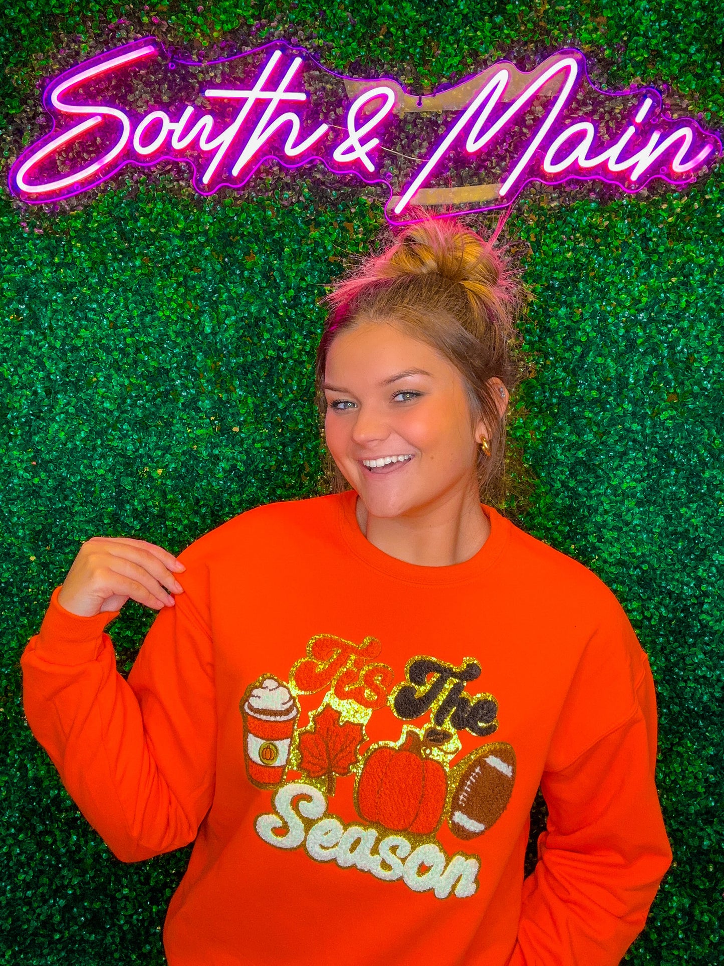 Tis The Season Football Chenille Sweatshirt