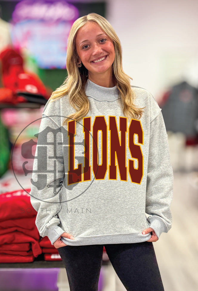 PINEVILLE 2-Sided Mock Neck Sweatshirt