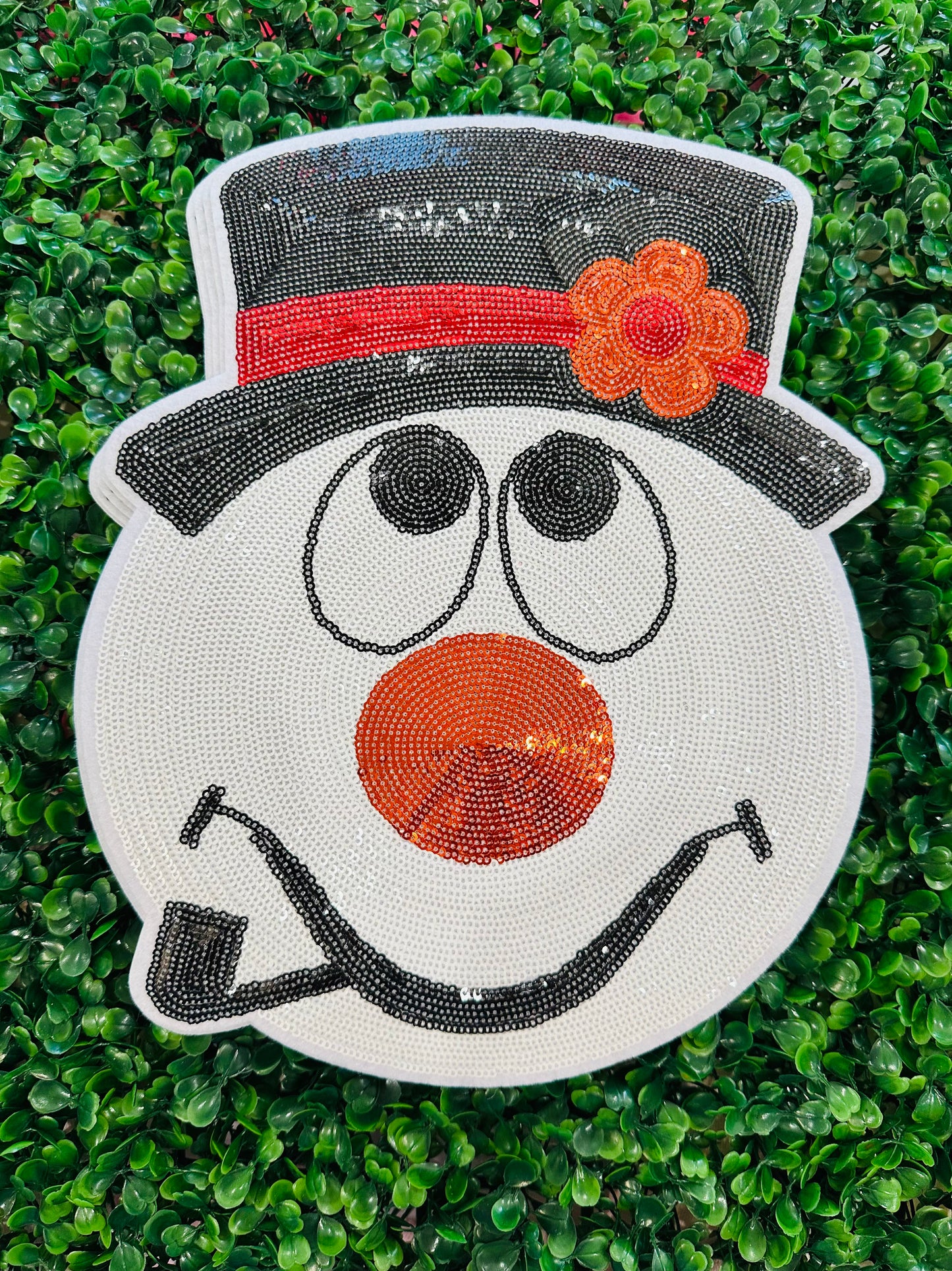 Snowman Iron On Patch