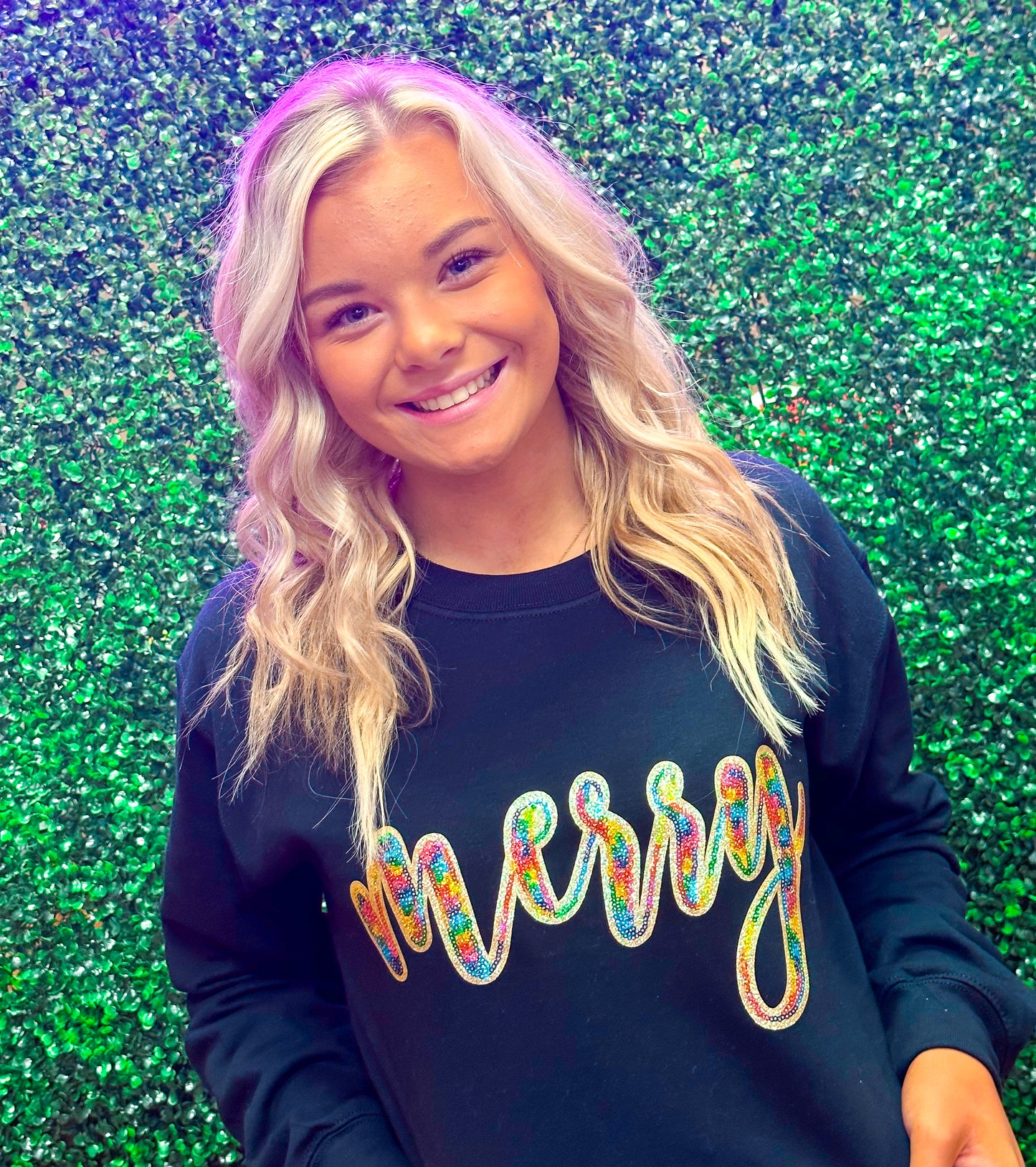 Merry Sequin Sweatshirt