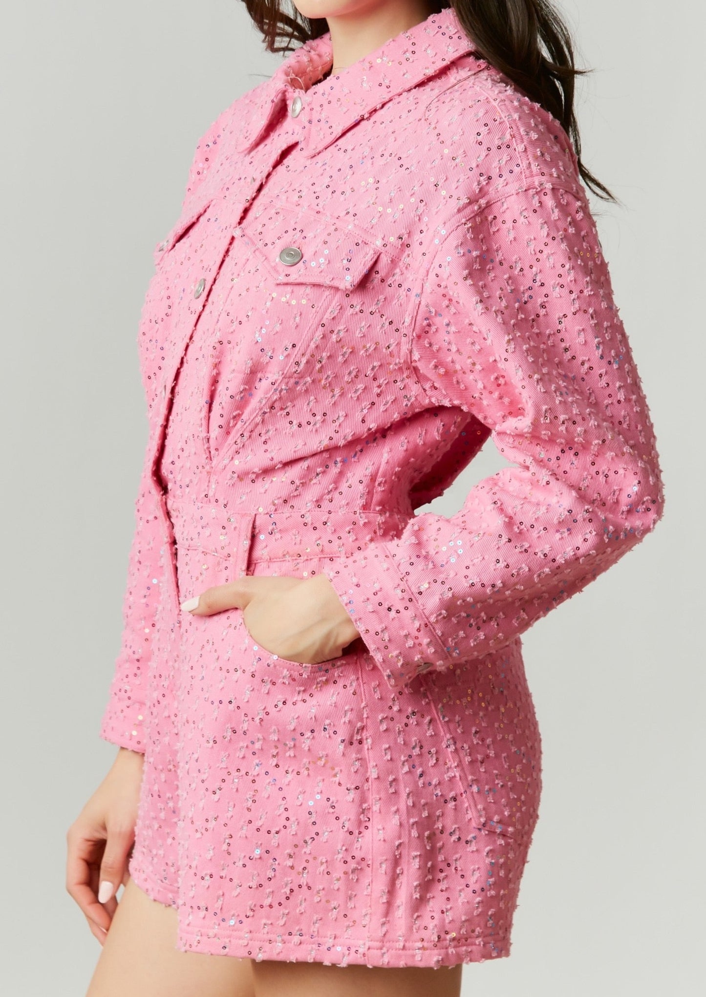 Pink Era Sequin Romper
