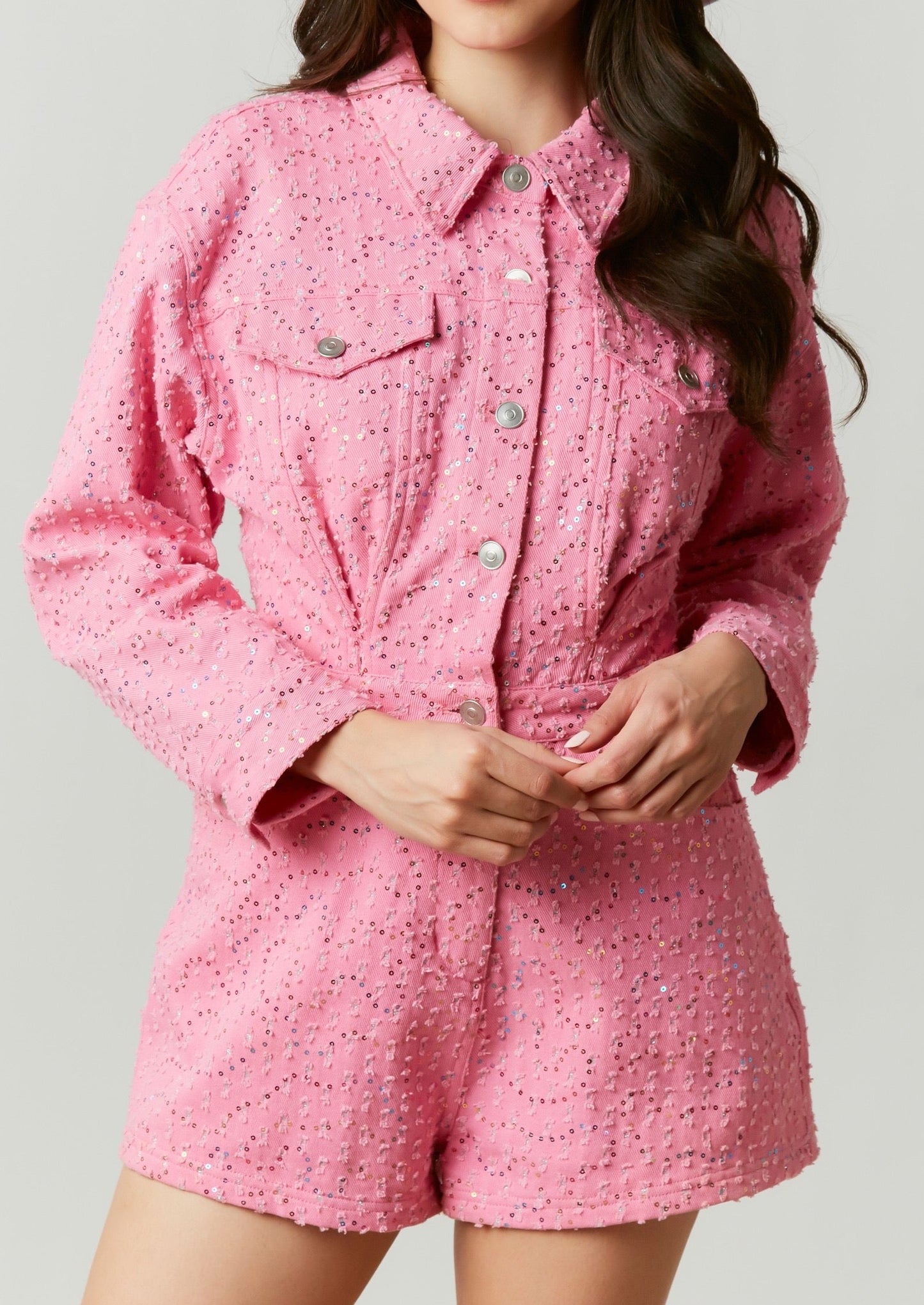 Pink Era Sequin Romper