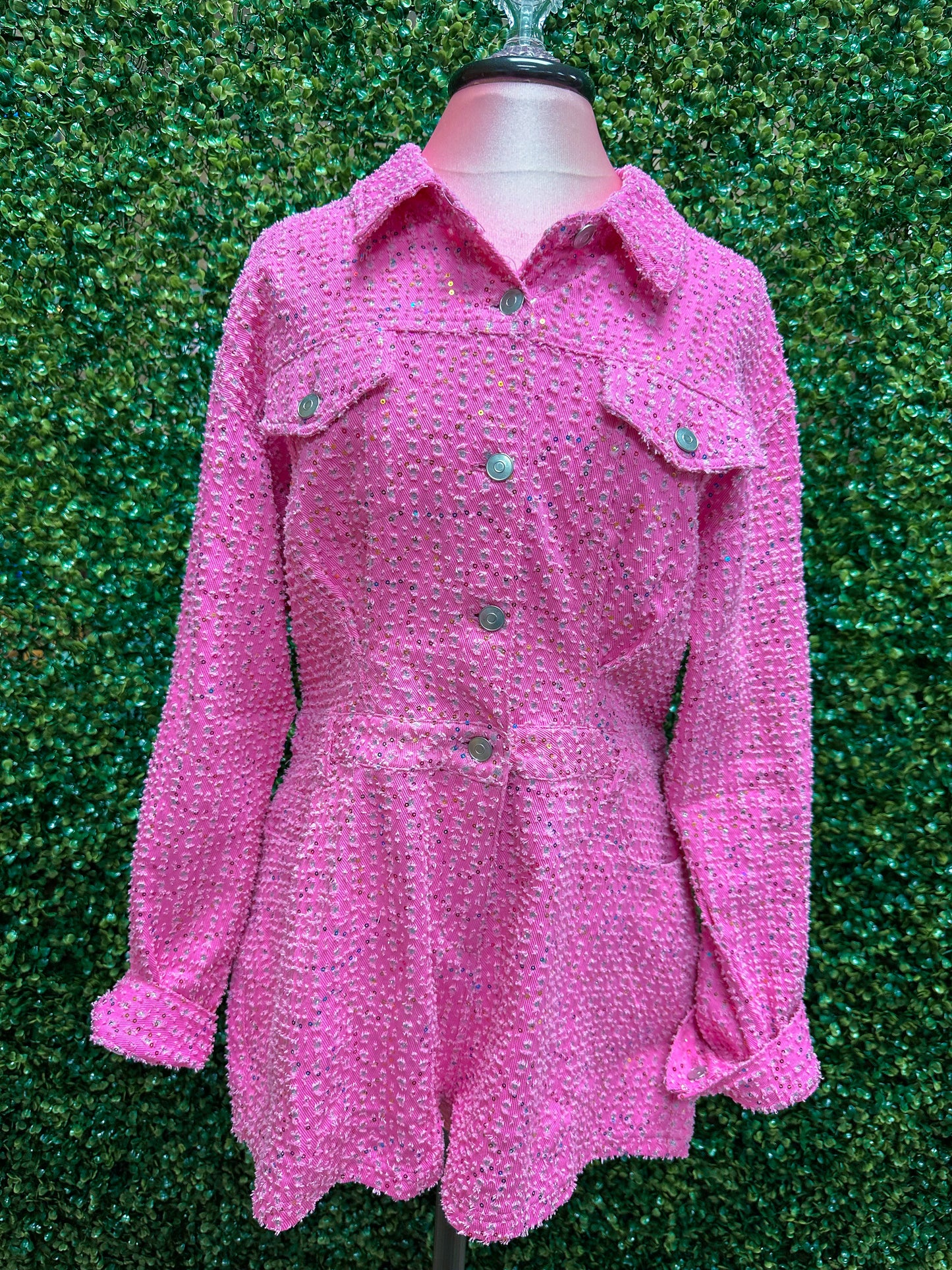 Pink Era Sequin Romper