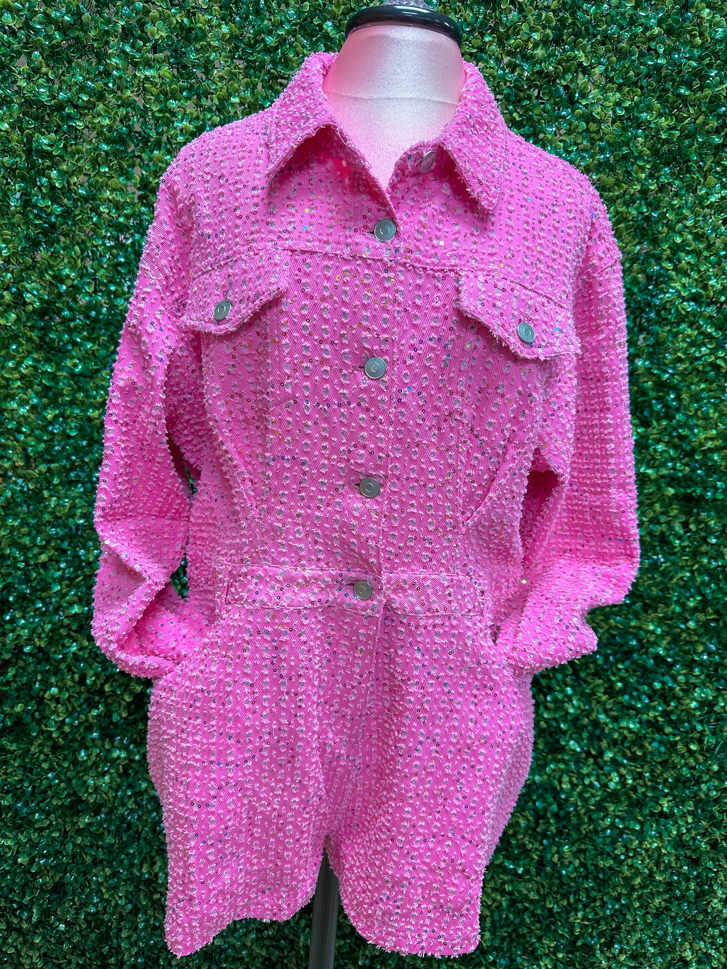 Pink Era Sequin Romper