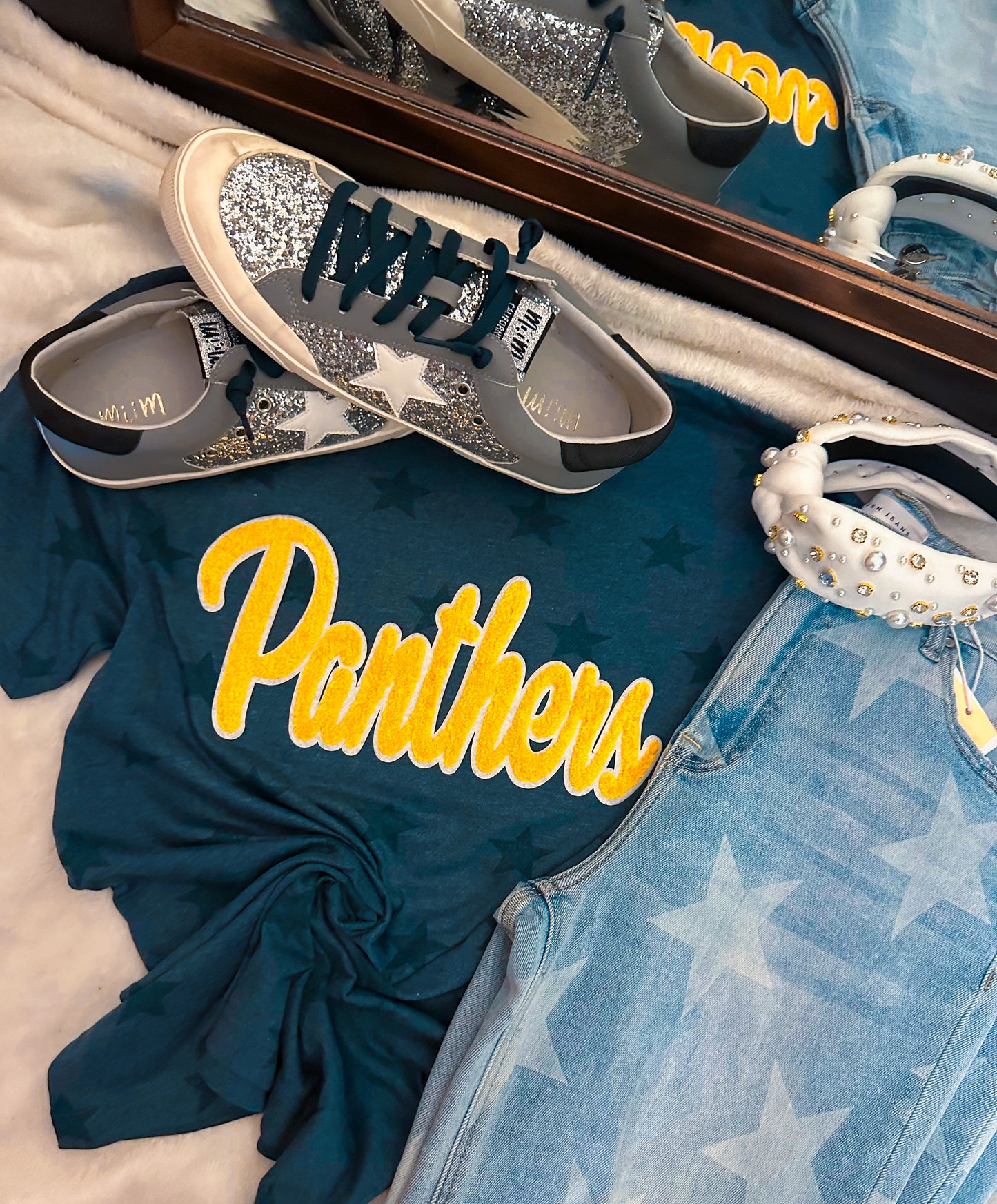 Panthers Chenille Star T-Shirt