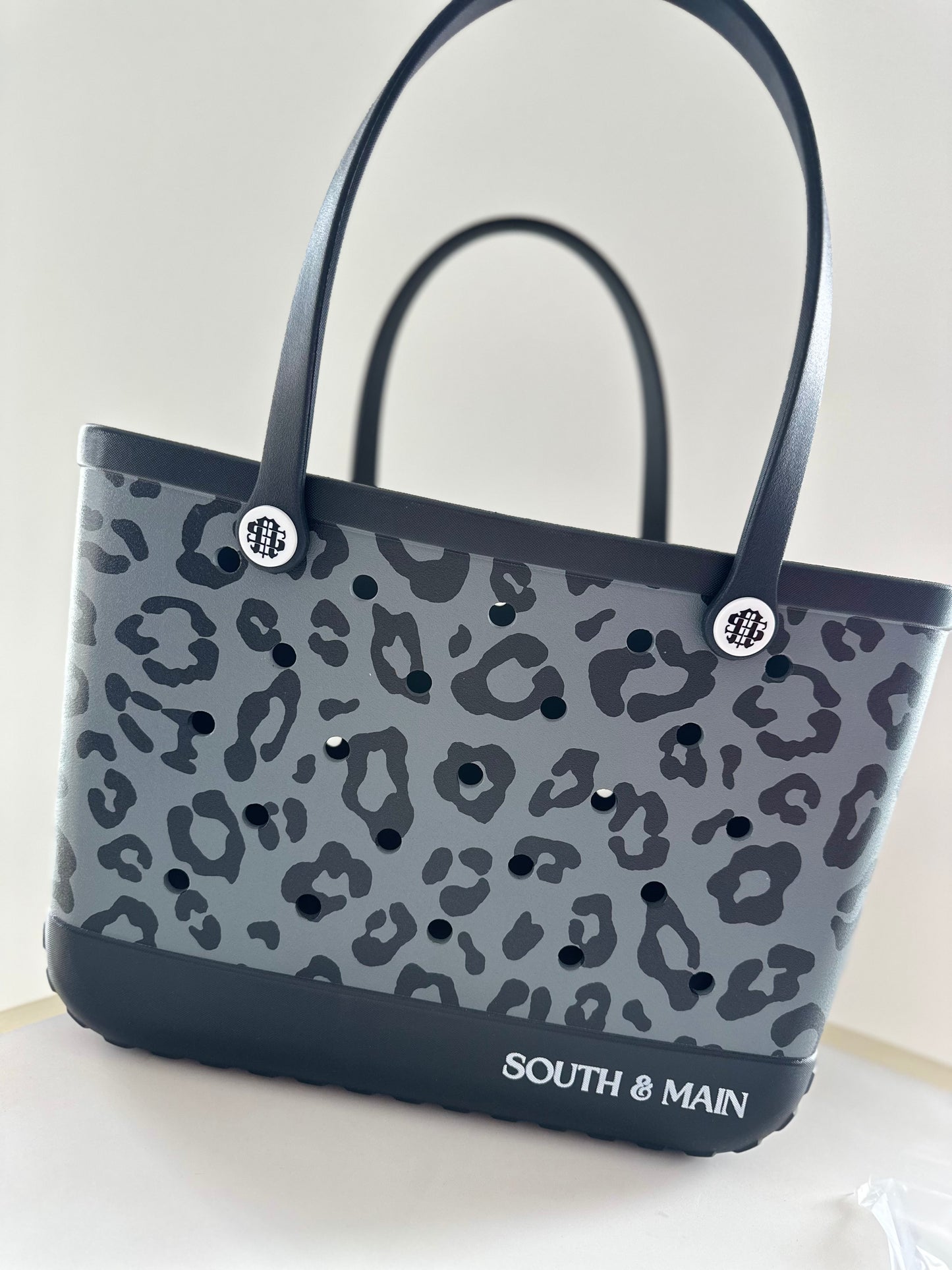 Black Leopard Tote Bag