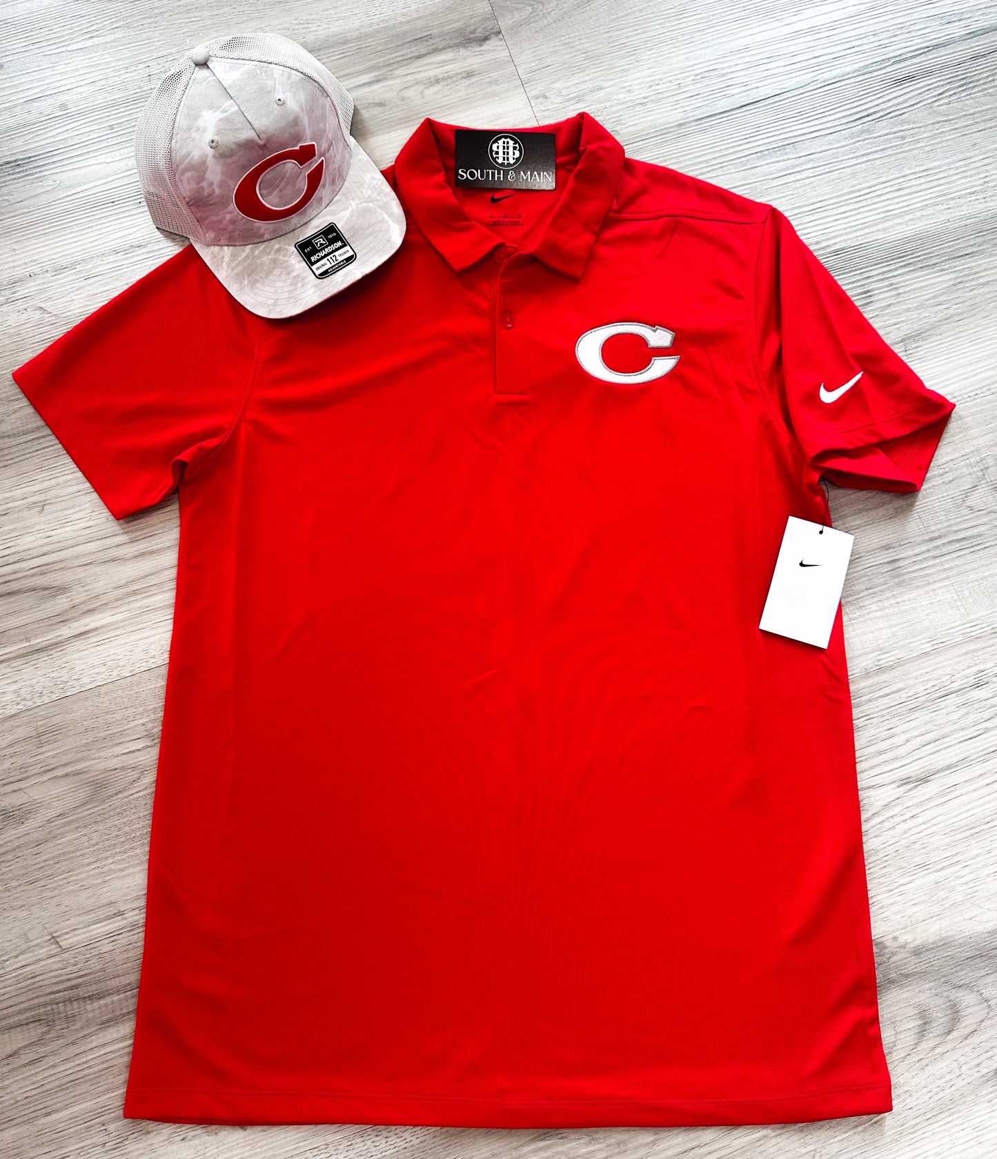 Red Corbin Short Sleeve Nike Polo