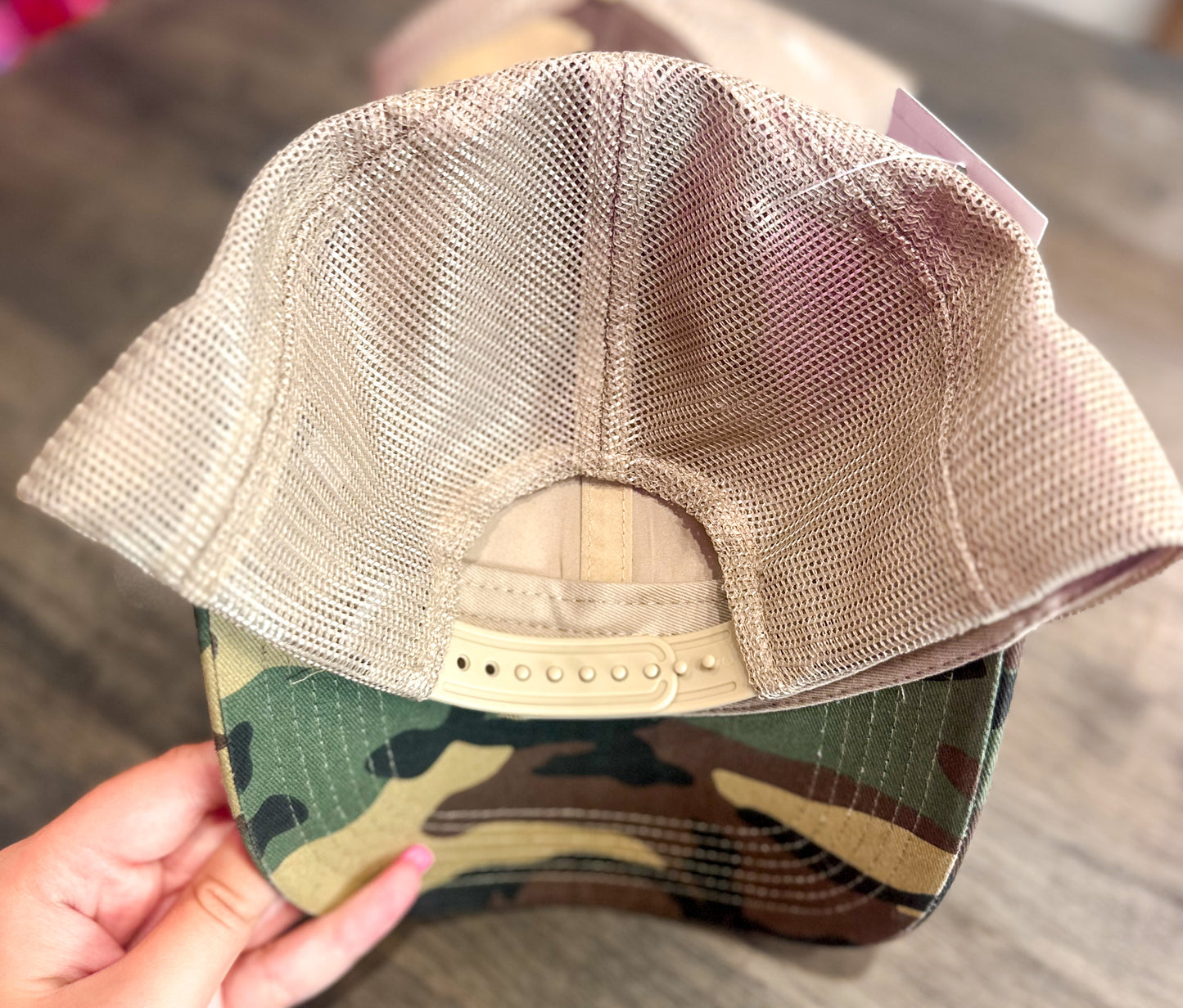 Corbin Distressed Green Camo Hat