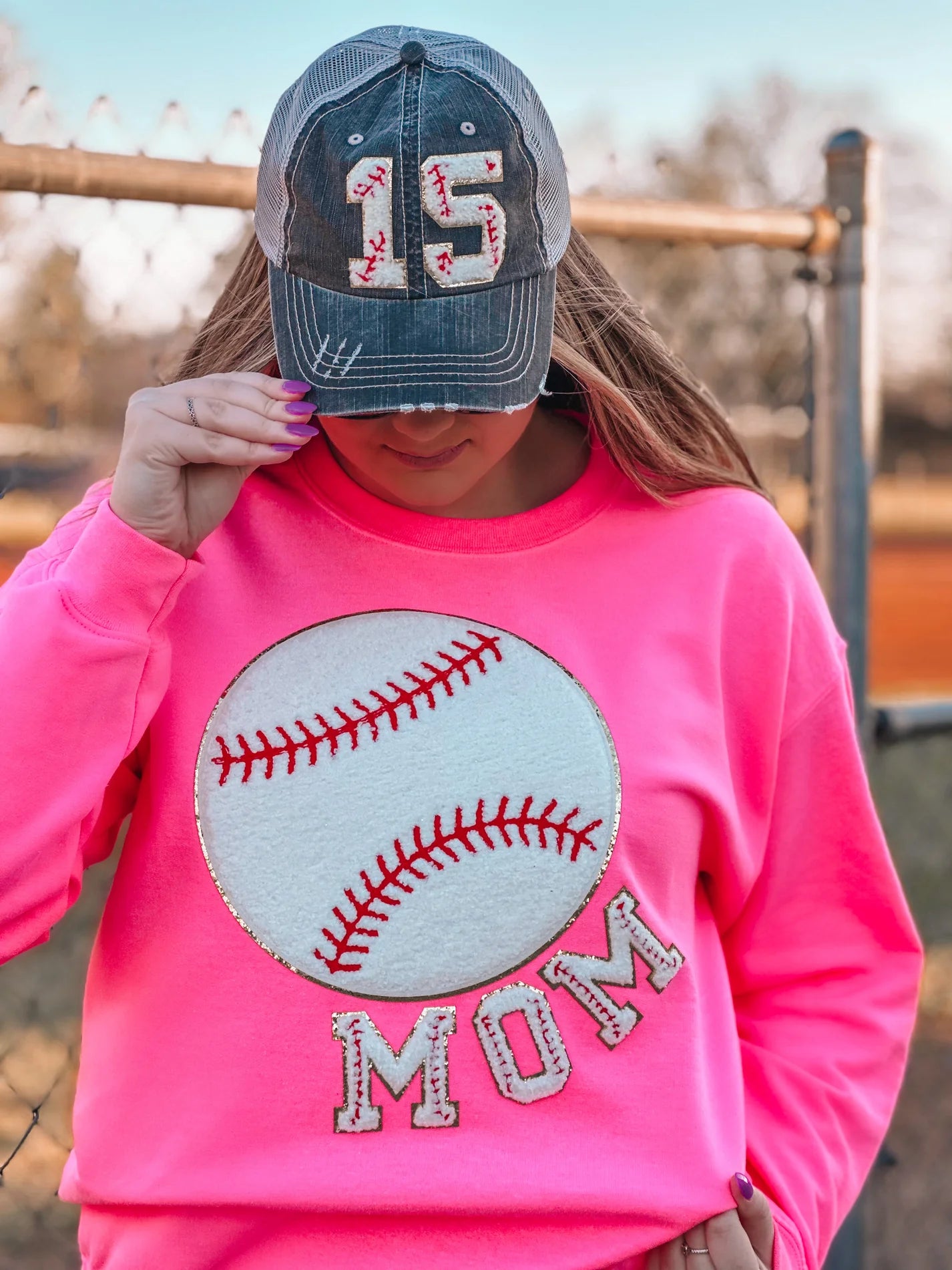 Baseball Mom Chenille Sweatshirt