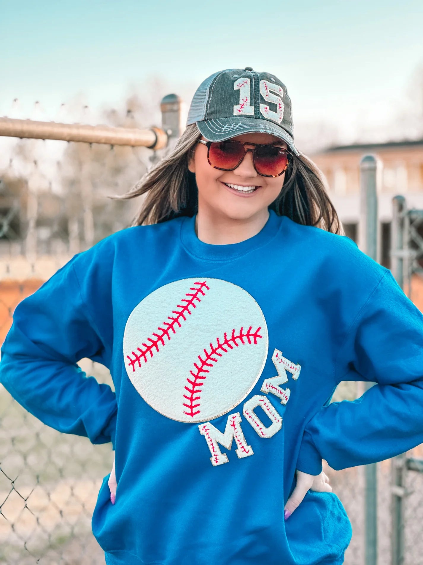 Baseball Mom Chenille Sweatshirt
