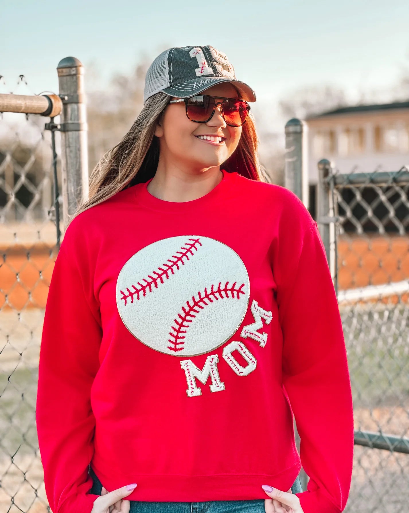 Baseball Mom Chenille Sweatshirt