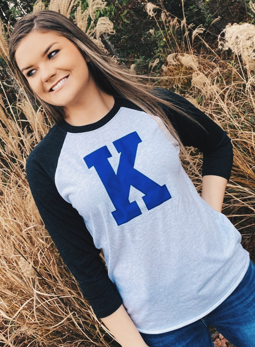 Power K Raglan Tee Shirt (Black)