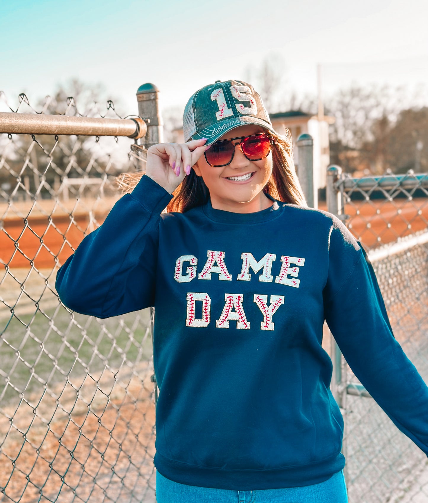 GAME DAY Baseball Chenille Sweatshirt
