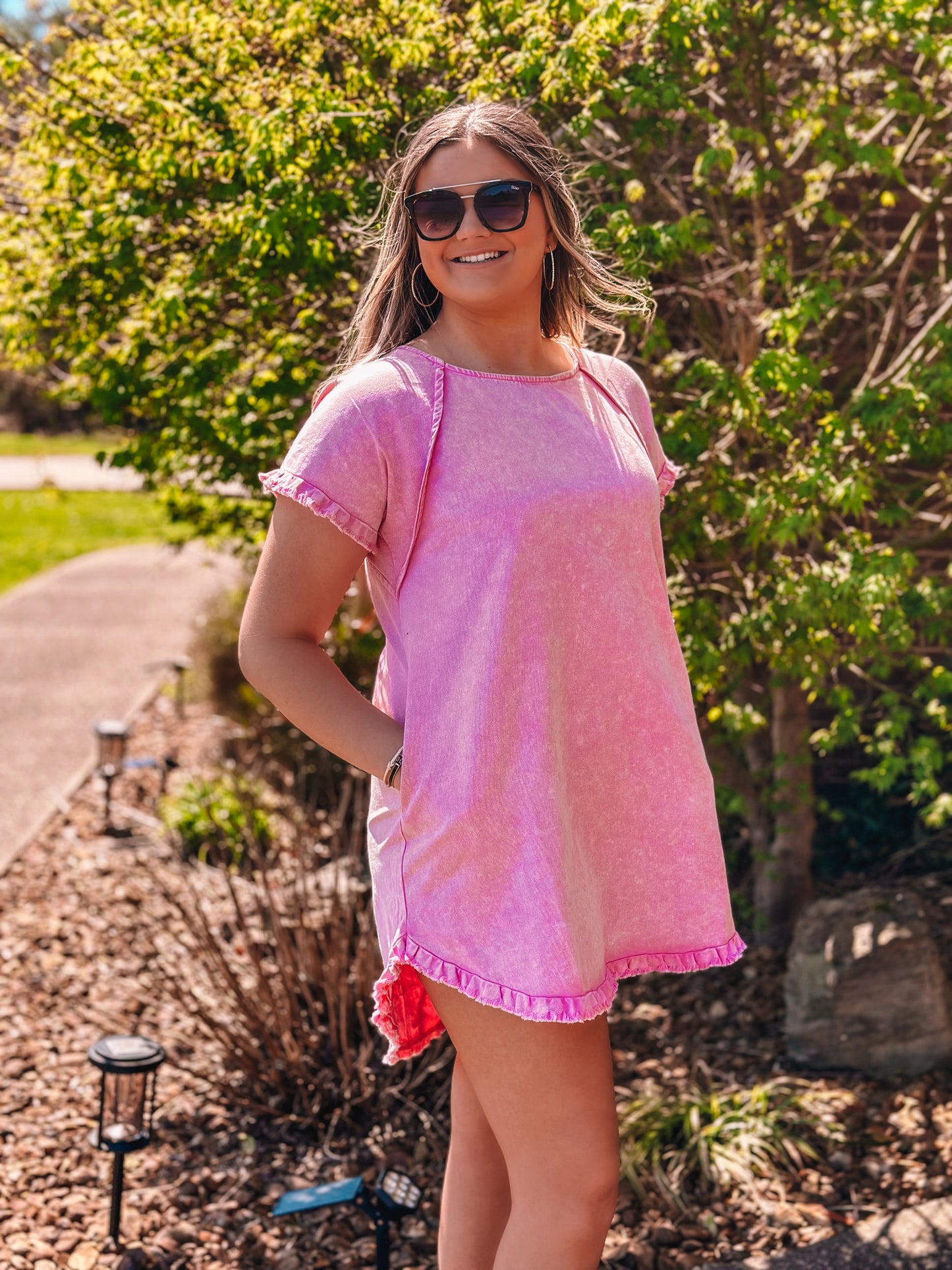 Pink Fringe Dress
