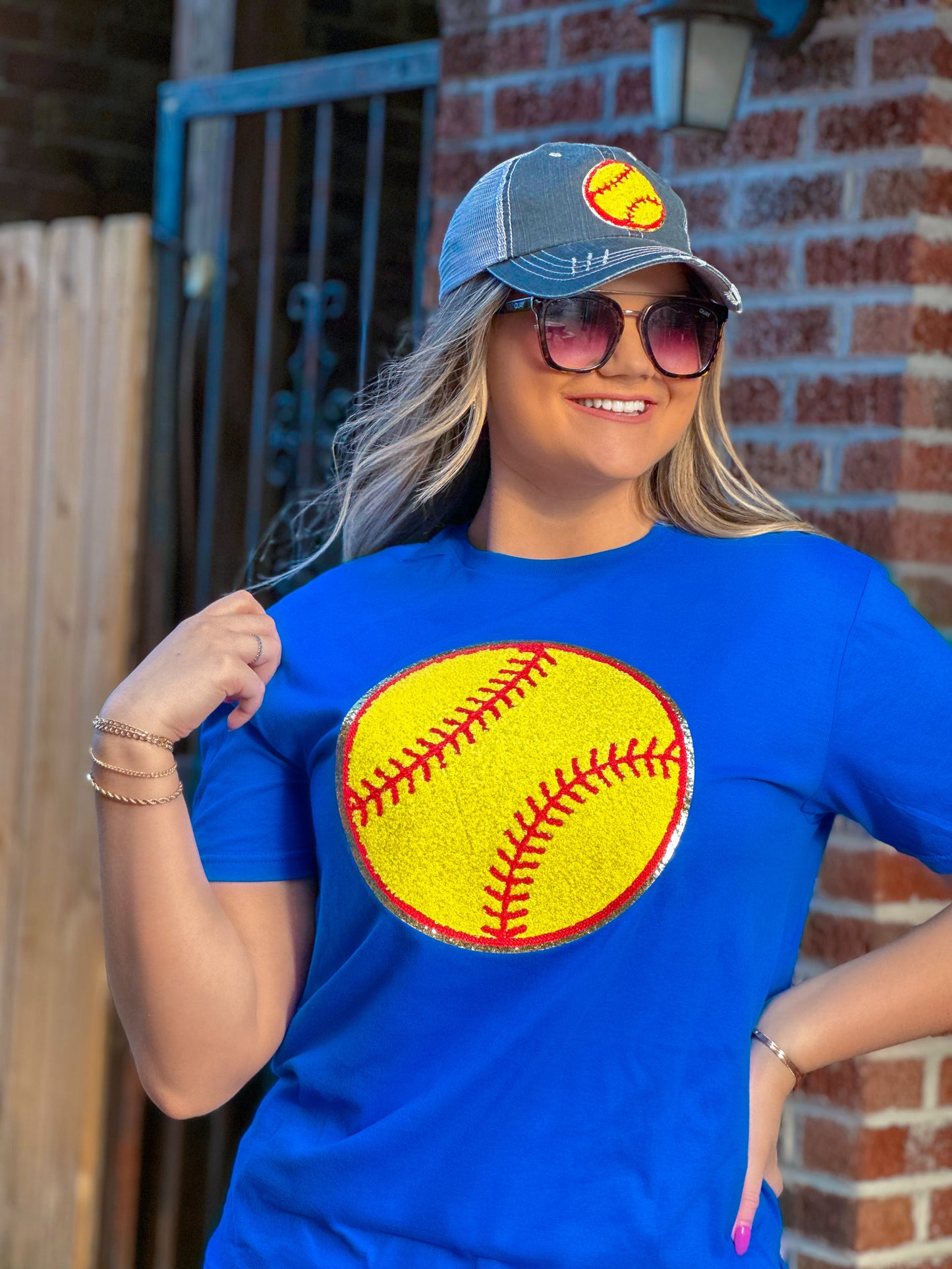 Softball Chenille Cap