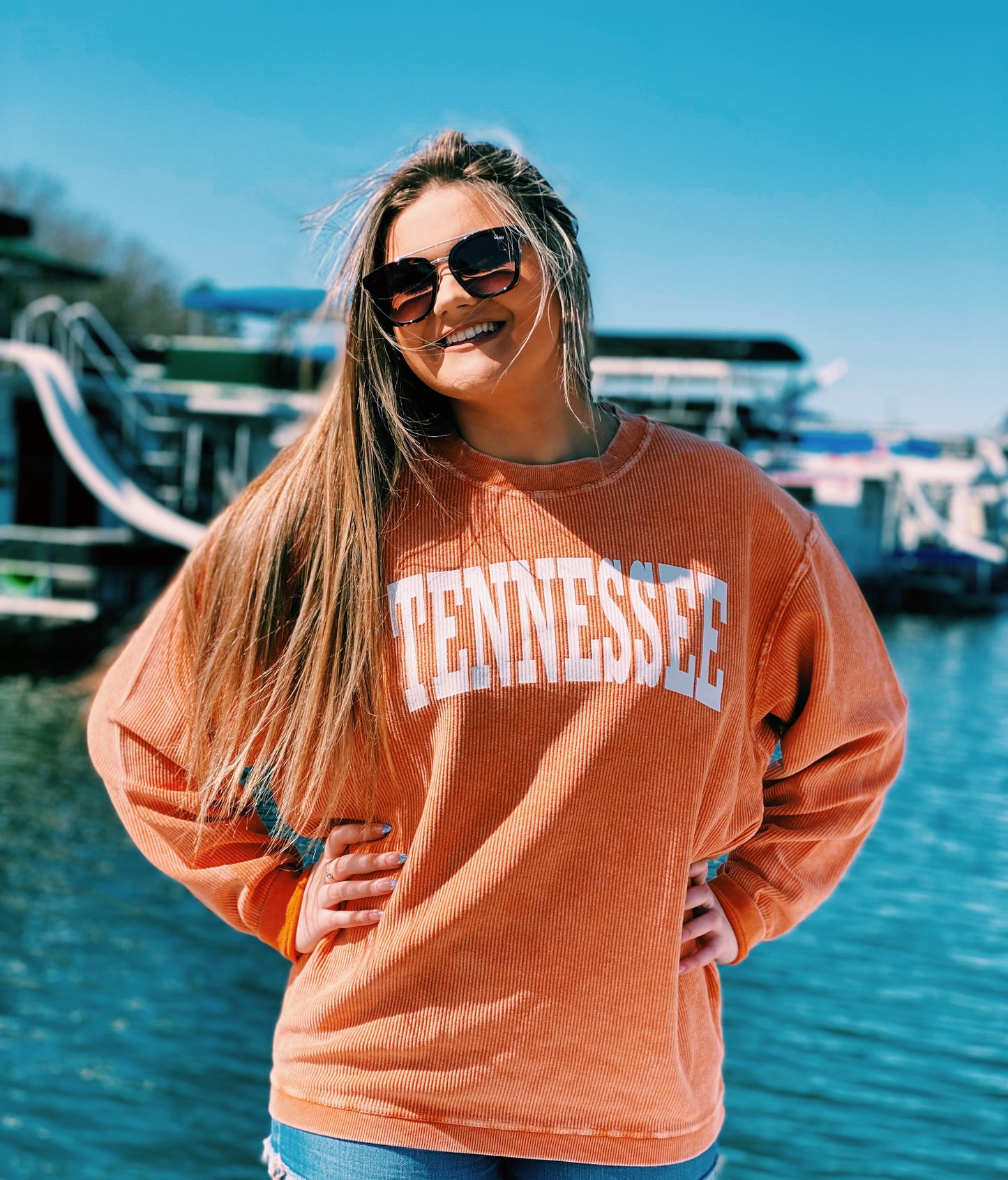 TENNESSEE Corded Sweatshirt (Orange)