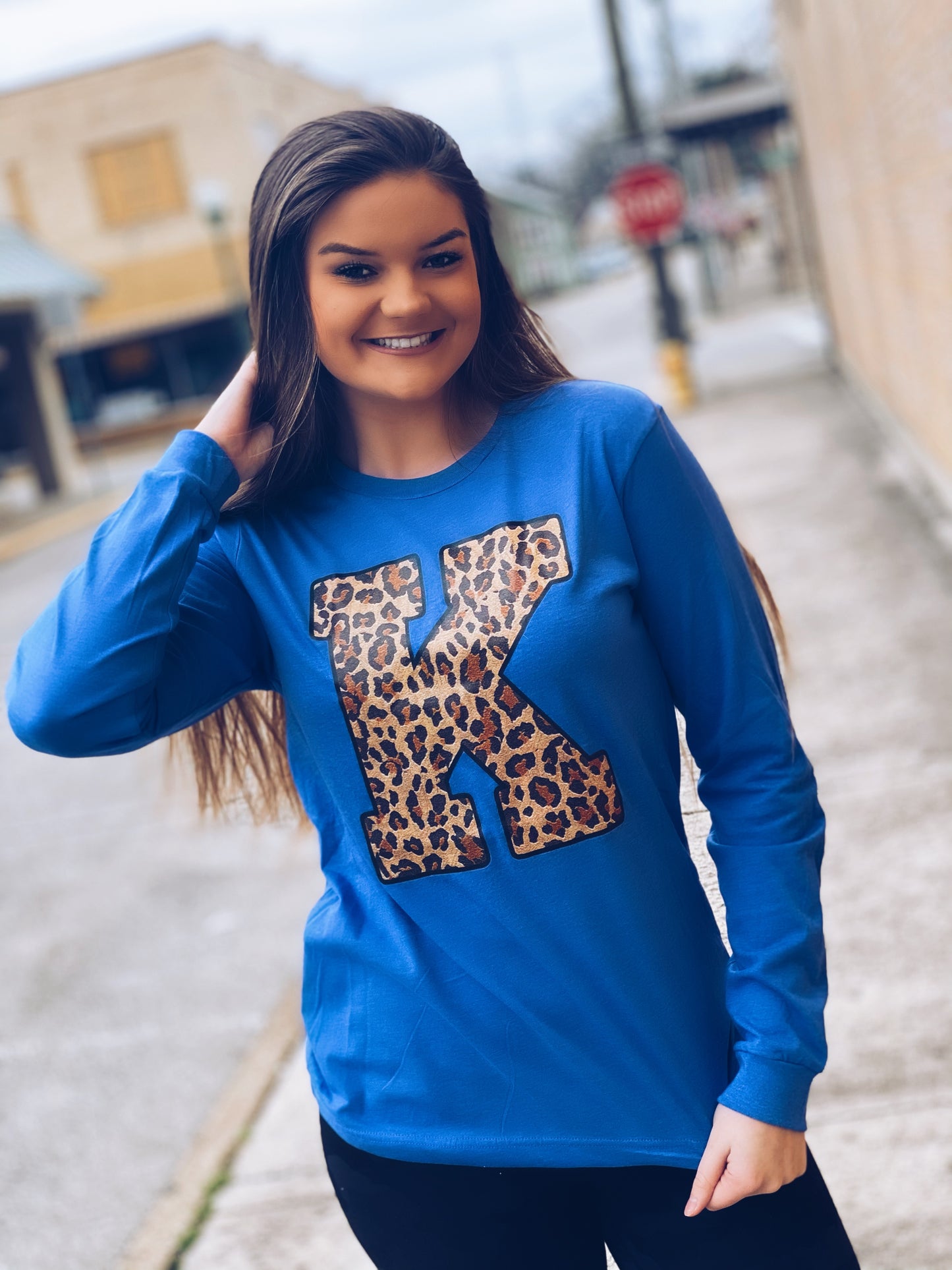 Power Leopard K Long Sleeve (Royal Blue)