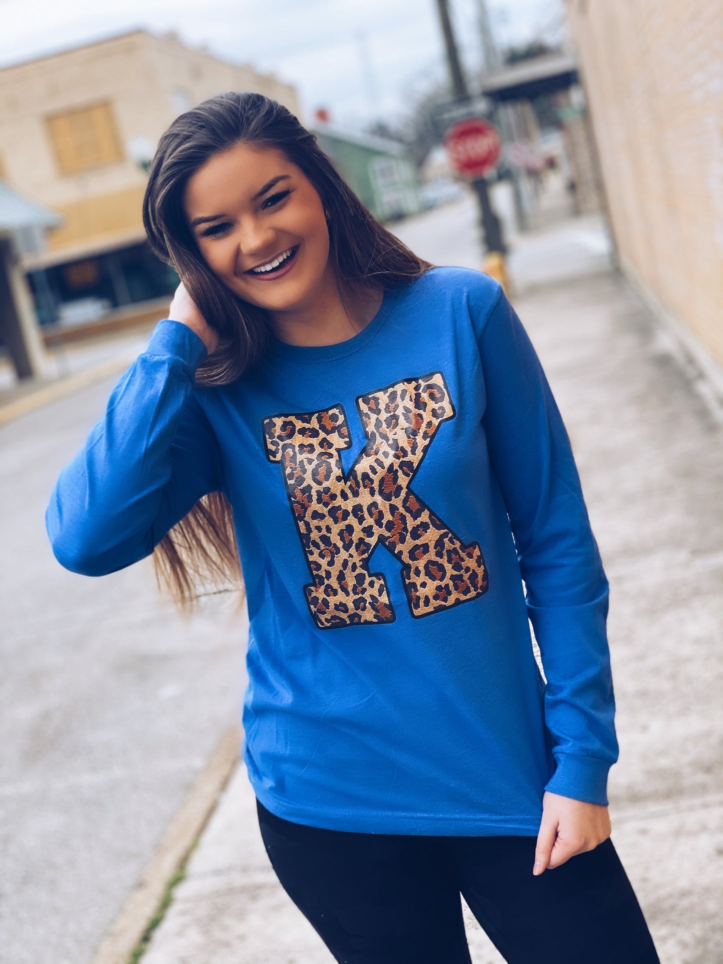Power Leopard K Long Sleeve (Royal Blue)
