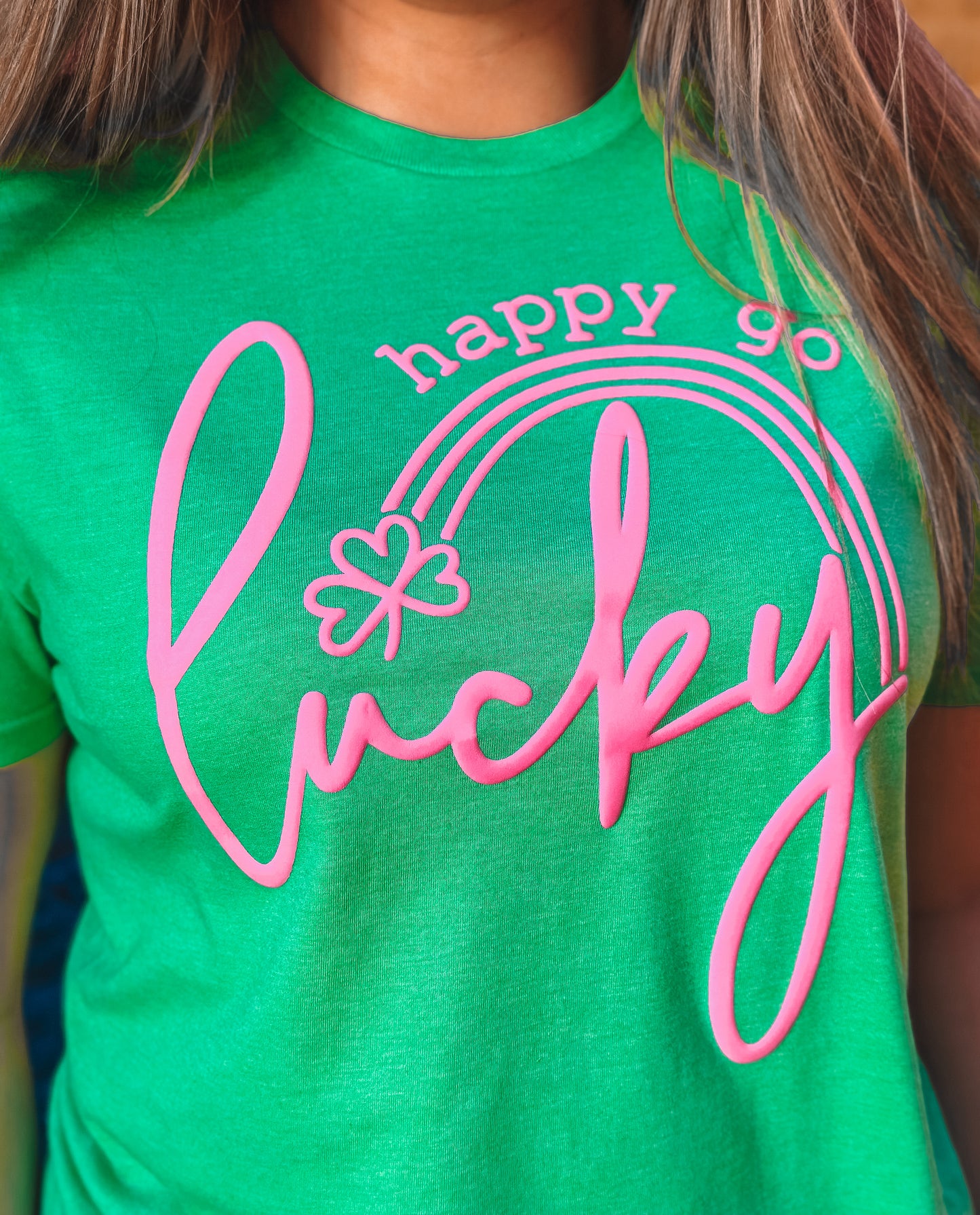Happy Go Lucky T-Shirt (Heather Green)