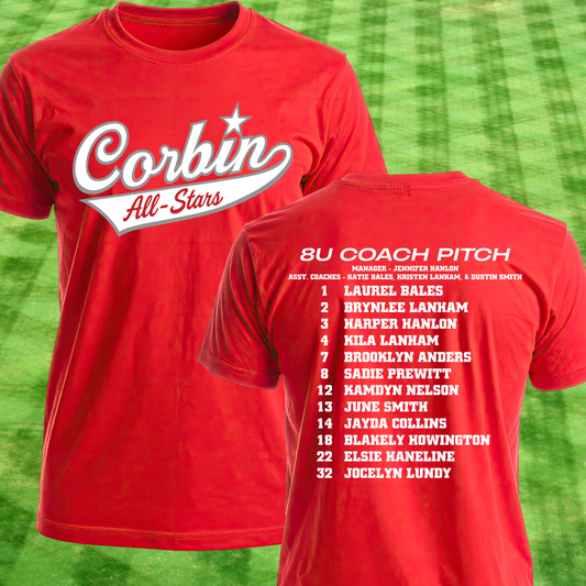 8U Softball Corbin All-Stars 2026 T-Shirt