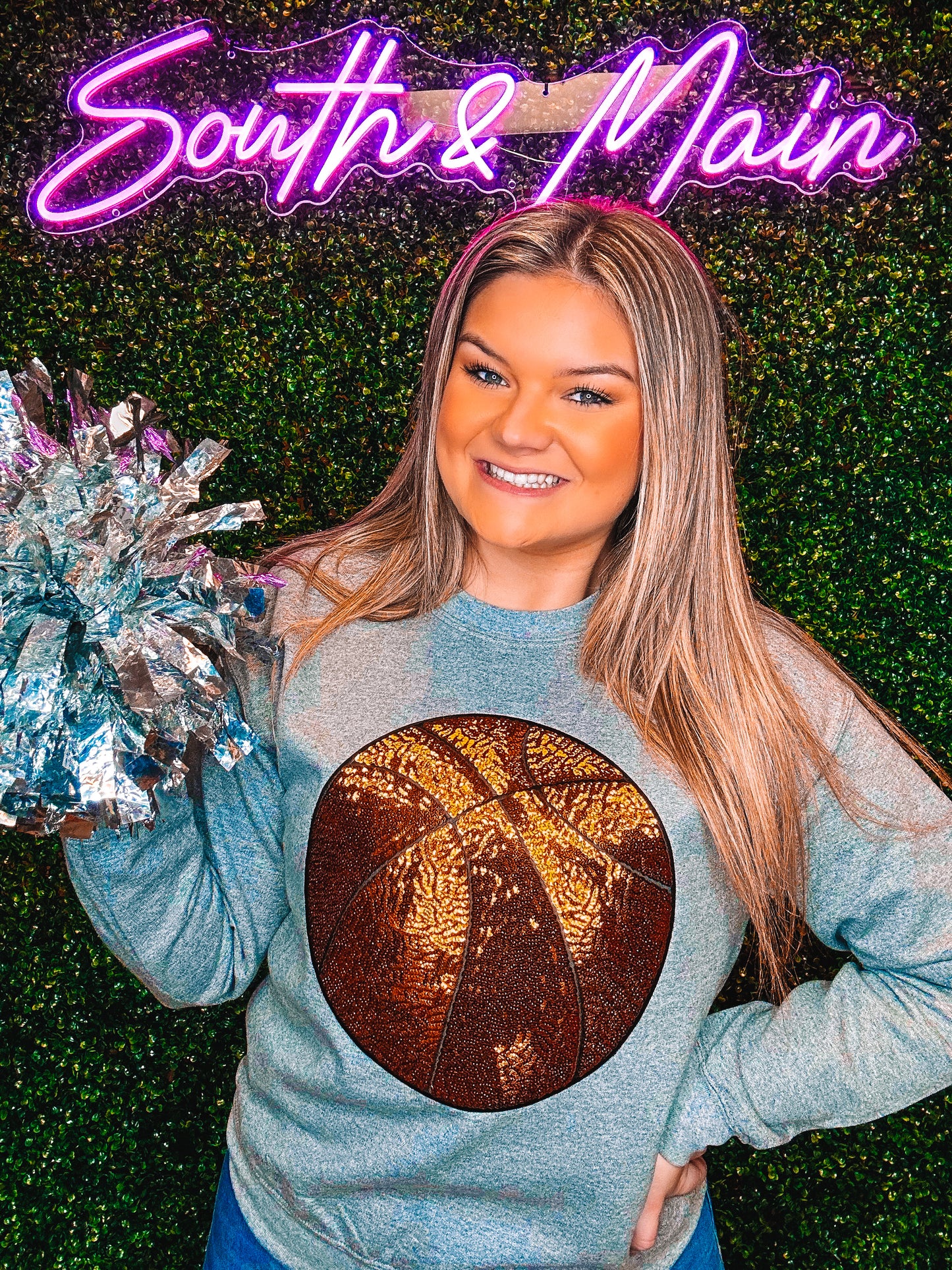 Sequin Basketball Sweatshirt