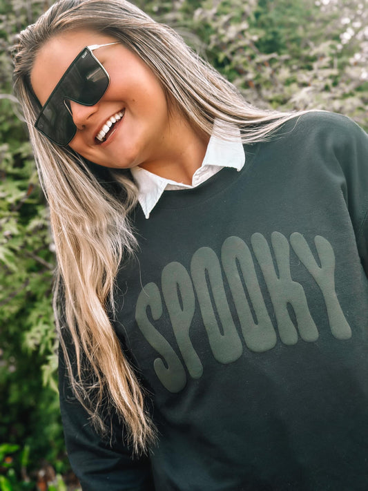 SPOOKY PUFF Sweatshirt - Black