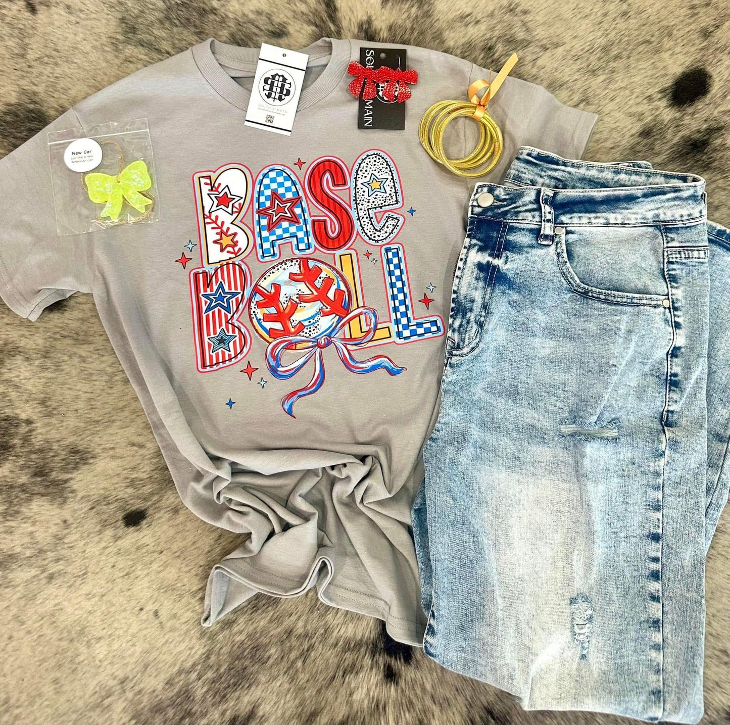 BASEBALL Gingham T-Shirt