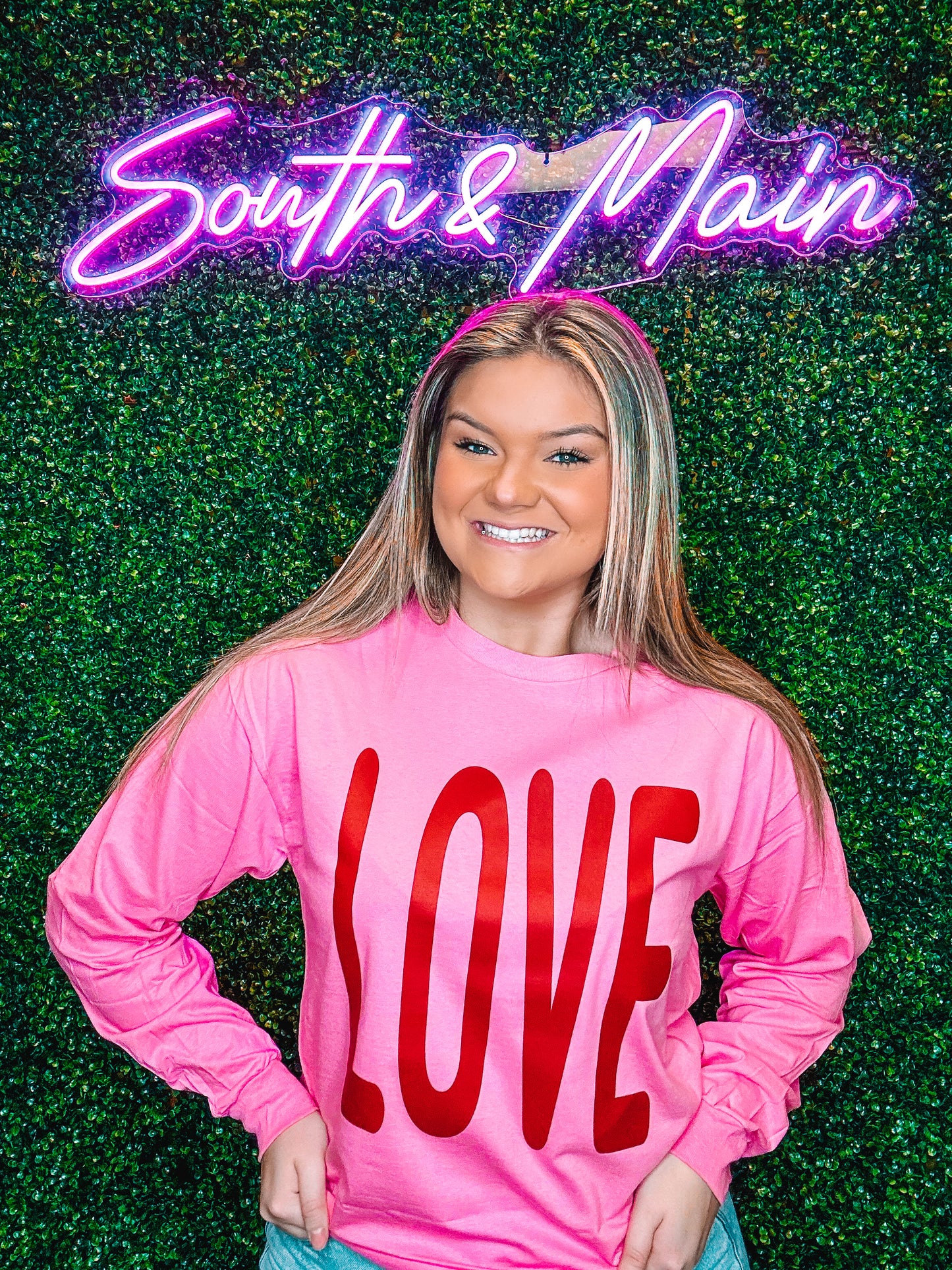 Endless LOVE Long Sleeve Shirt - Pink