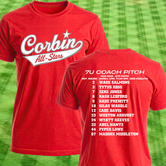 7U Baseball Corbin All-Stars 2026 T-Shirt