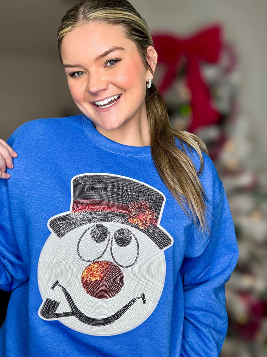 Frosty Snowman Sequin Sweatshirt