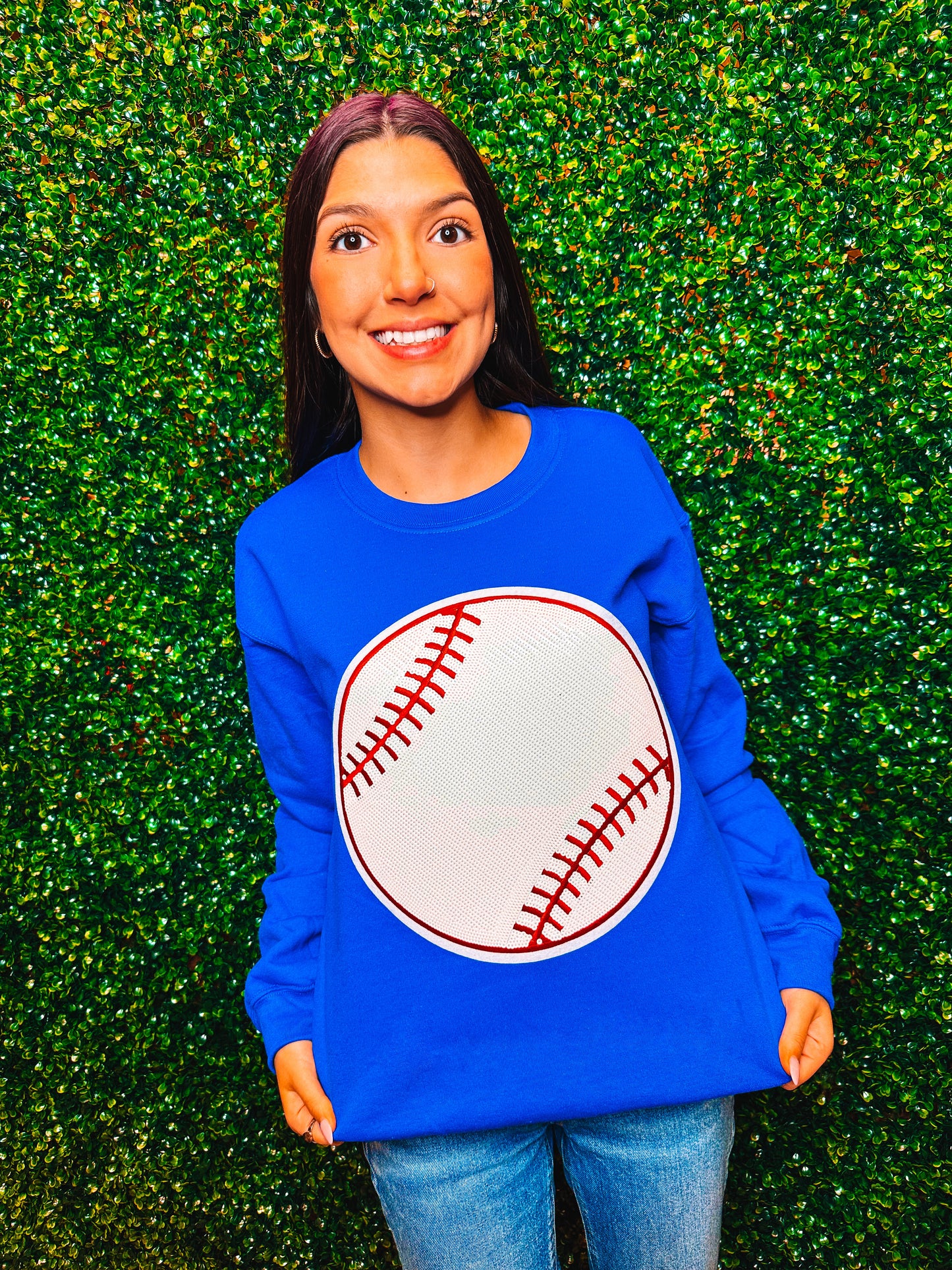 Baseball Sequin Sweatshirt
